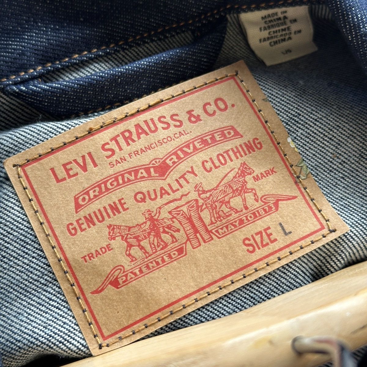DENIM TEARS × Levi's Sample Denim Tears Levi's Type II Raw Denim Jacket Size US L / EU 52-54 / 3 - 4 Thumbnail