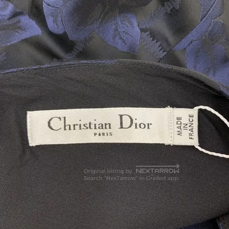 Dior Dior XS Navy Blue Floral Dress . Size XS / US 0-2 / IT 36-38 - 5 Thumbnail