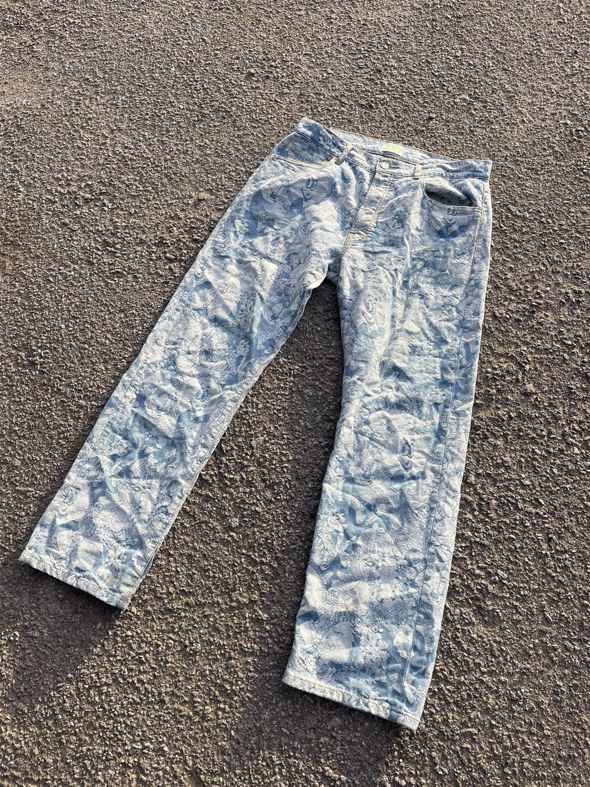 Aries Aries Acid Cartoon print denim jeans blue Size US 32 / EU 48 - 5 Thumbnail