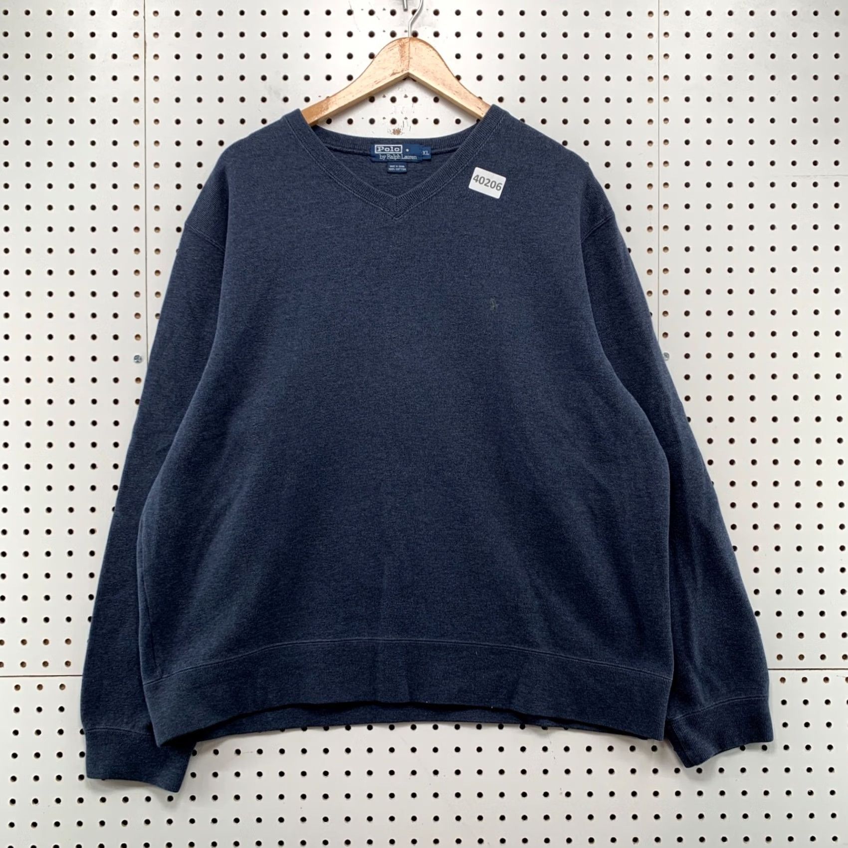Polo Ralph Lauren VINTAGE Polo Ralph Lauren Sweater Mens XL Blue V-Neck Casual Preppy Size US XL / EU 56 / 4 - 2 Thumbnail