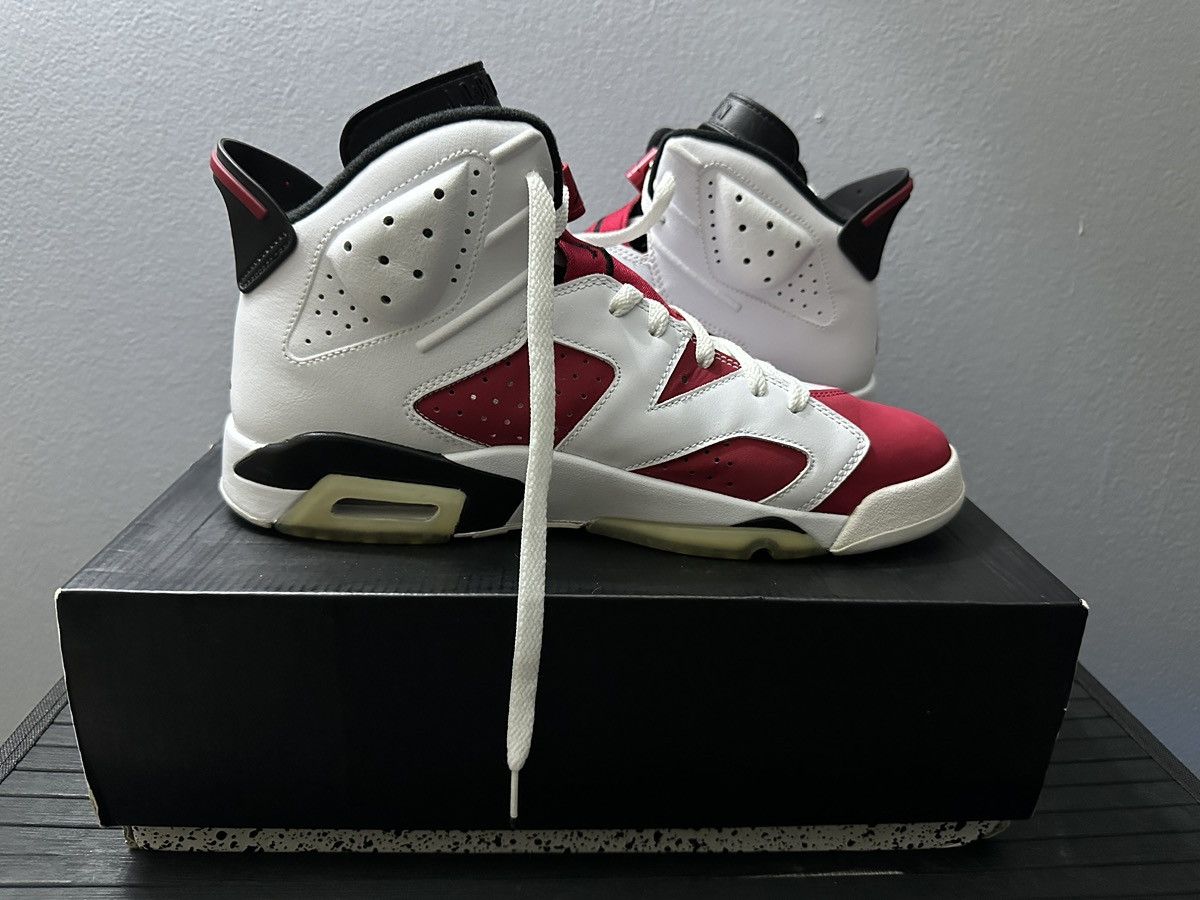 Jordan Brand × Nike 2008 Nike Air Jordan VI 6 Carmine CDP Size US 10.5 / EU 43-44 - 5 Thumbnail