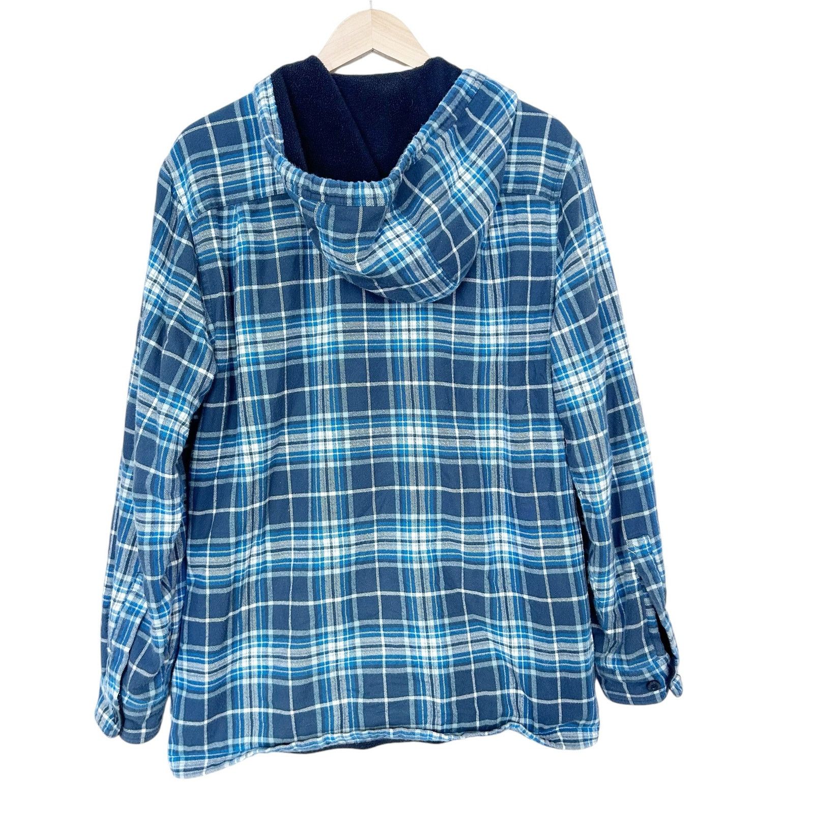 L.L. Bean LL Bean Blue Plaid Flannel Shacket Button Down Sz M Size US M / EU 48-50 / 2 - 4 Thumbnail