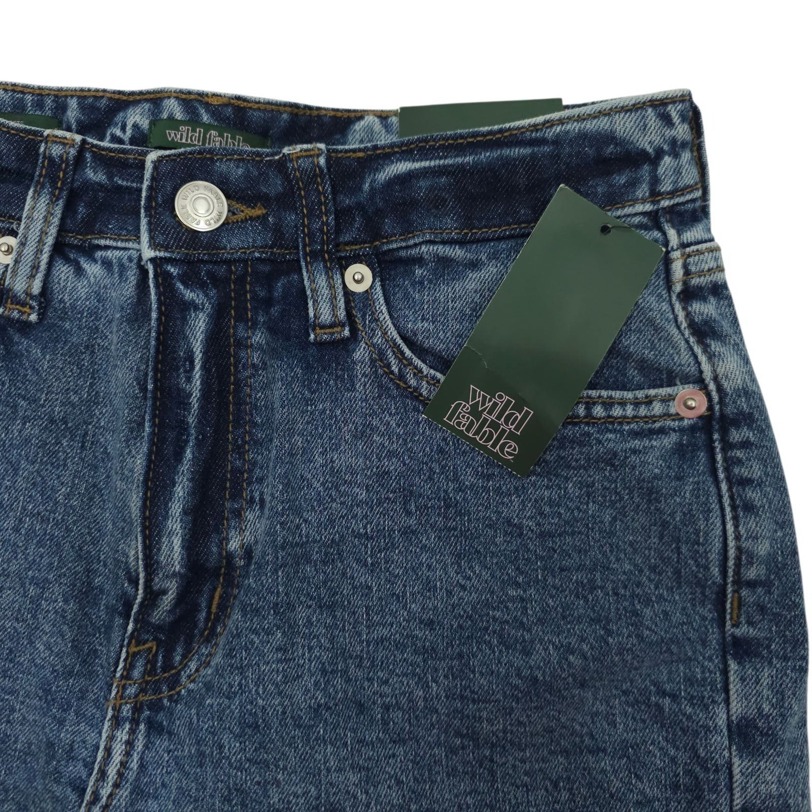 Other Wild Fable Acid Wash Denim Shorts Size 0/25 High Rise Retro Size 25" / US 0 / IT 36 - 12 Thumbnail