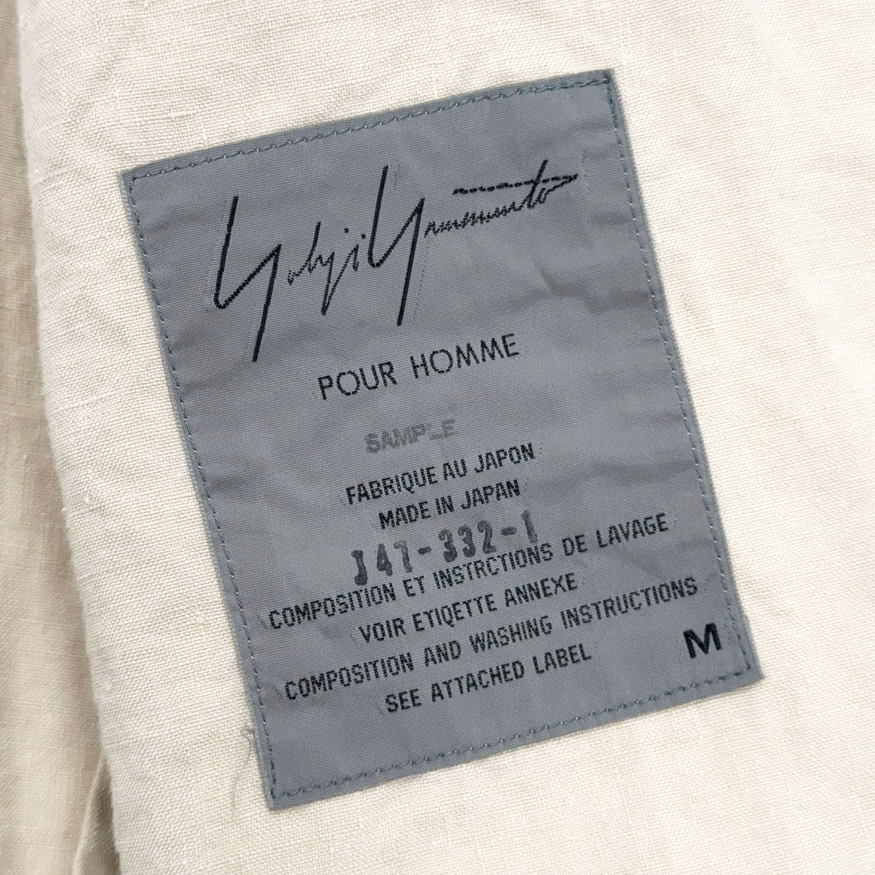 Yohji Yamamoto SS93 'UP' Print Linen Suit [SAMPLE] Size 48L - 6 Thumbnail
