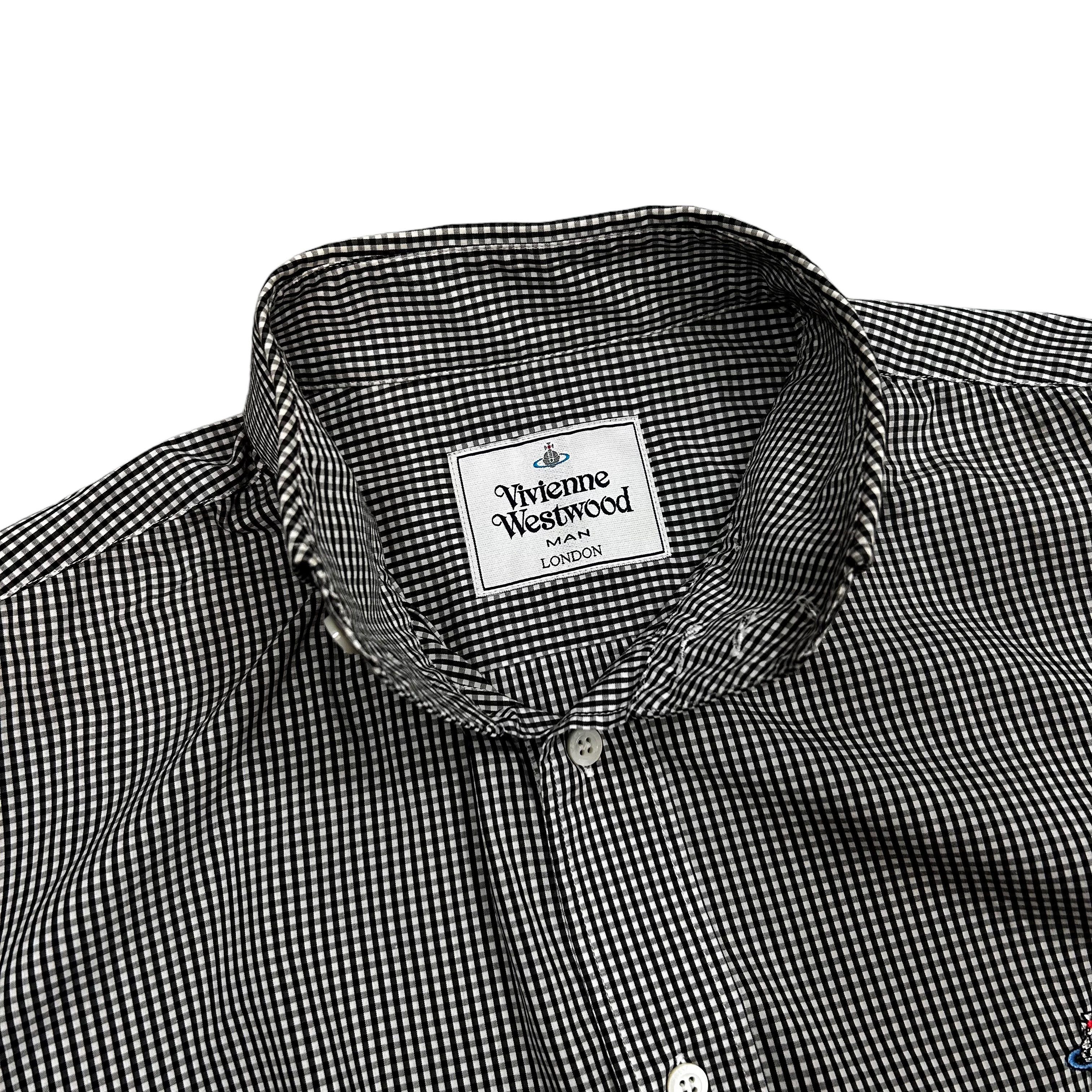 Vivienne Westwood Vivienne Westwood Black White Microcheck Shirt Size 4 Size US XL / EU 56 / 4 - 5 Thumbnail