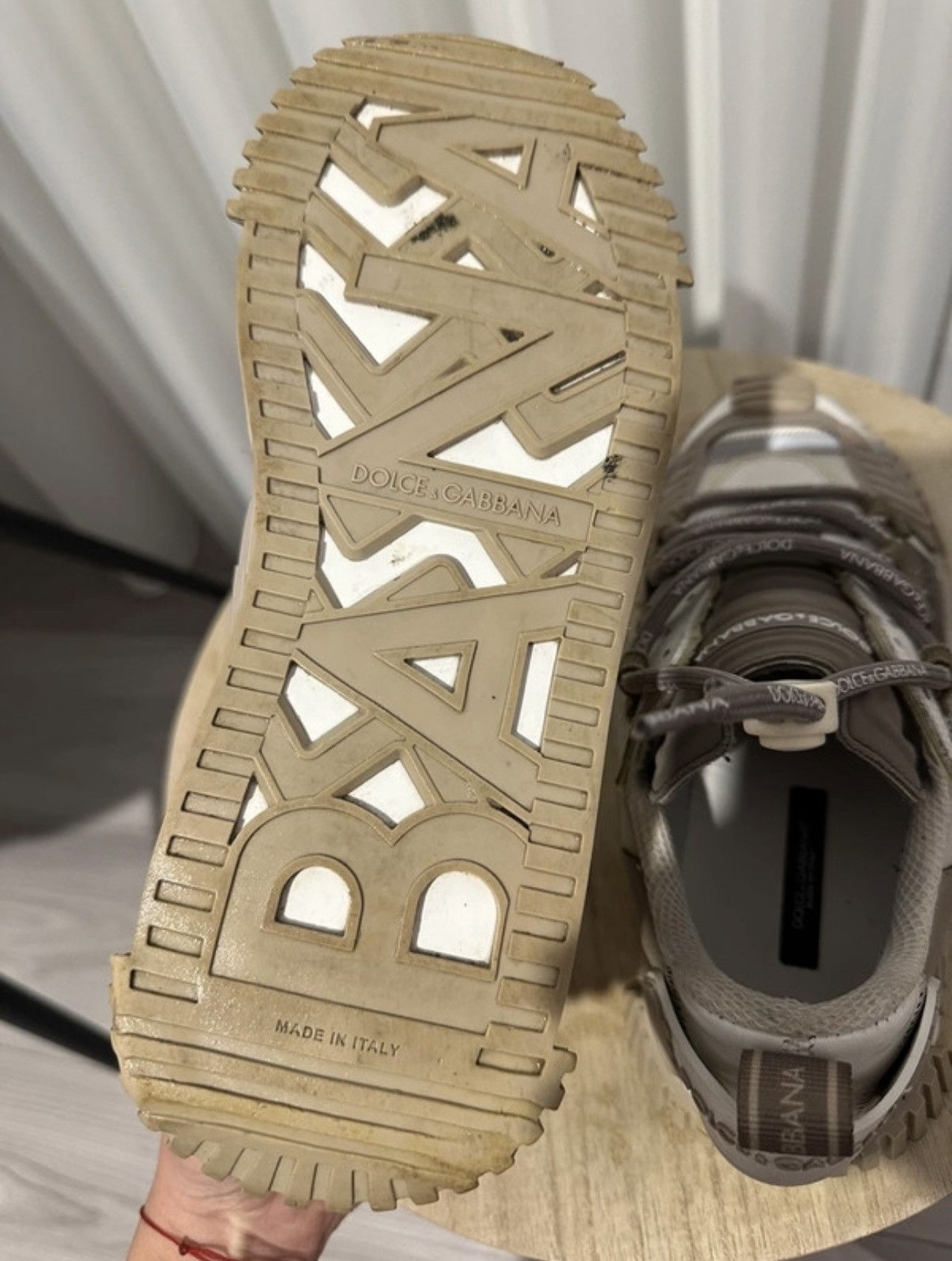 Dolce & Gabbana Dolce& Gabbana Sneaker NS1 Beige White Size US 7 / EU 40 - 5 Thumbnail