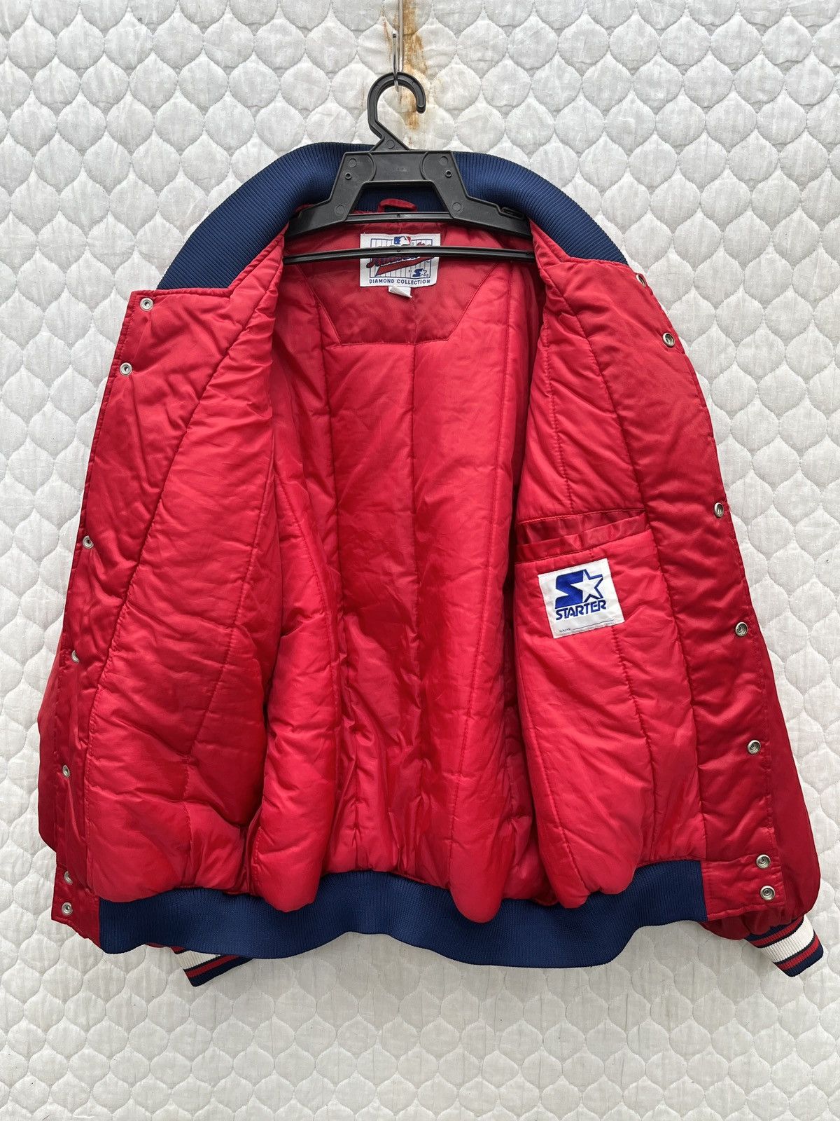Starter 🔥🔥🔥MLB STARTER CLEVELAND INDIANS VARSITY JACKET Size US L / EU 52-54 / 3 - 5 Thumbnail