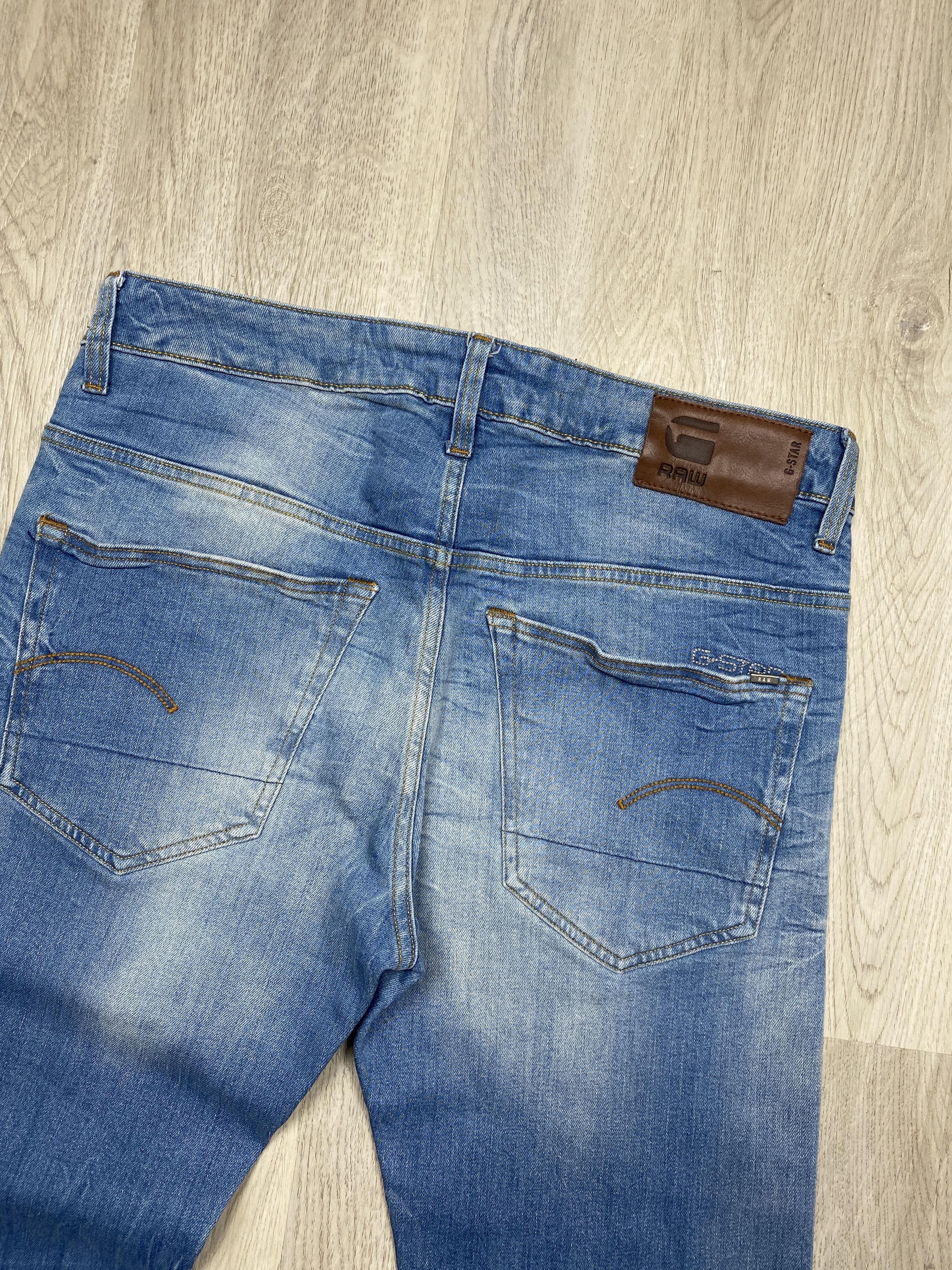 G-Star G Star Raw 3301 Straight Vintage Mens Denim Pants Jeans Size US 32 / EU 48 - 2 Thumbnail