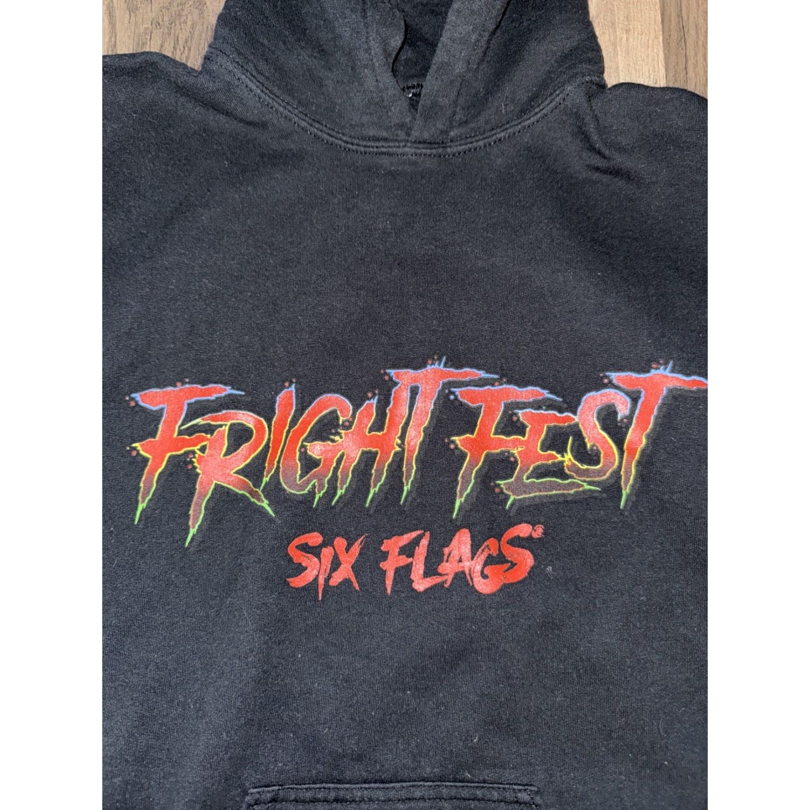 Vintage Six Flags Fright Fest Hoodie Sweatshirt Black Medium Mens M & M Size US M / EU 48-50 / 2 - 2 Thumbnail