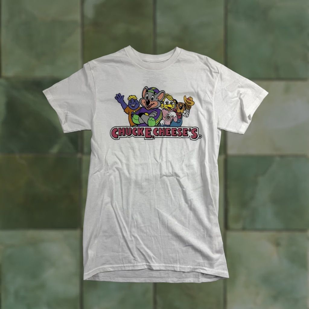 Vintage Chuck E. Cheese Shirt Mens Small White Cartoon Graphic Tee Tee Graphic Logo Cotton Short Sleeve Crew Neck Tagless Size US S / EU 44-46 / 1 - 1 Thumbnail