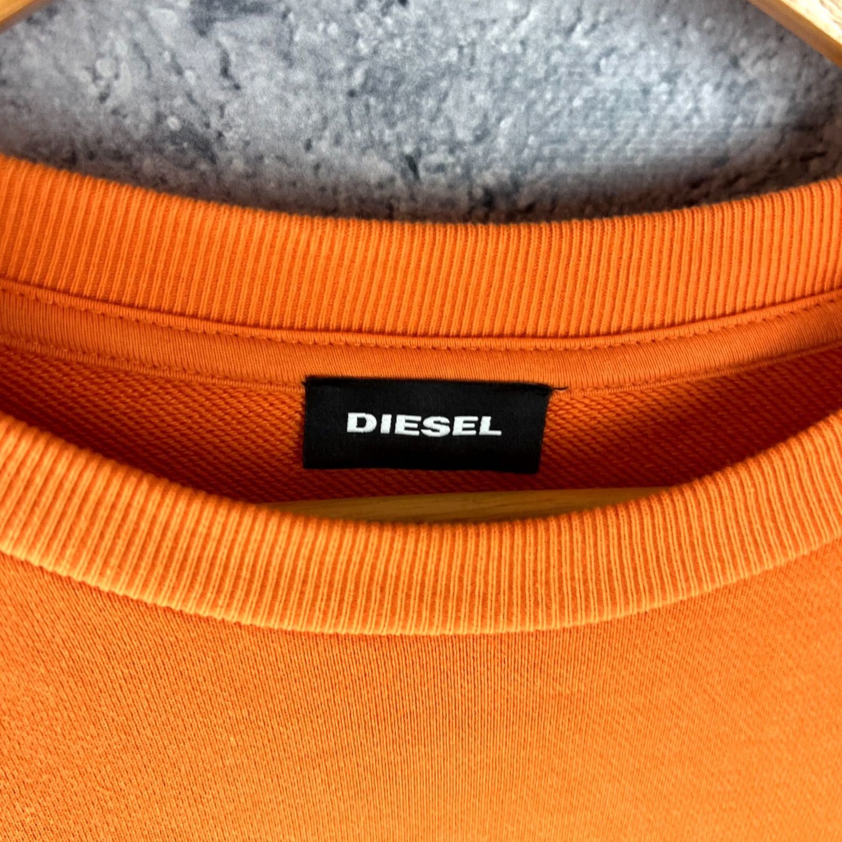 Diesel Diesel Sweatshirt Orange Logo Cotton Size 14 Womens Pullover Classic Bold Design Size XL / US 12-14 / IT 48-50 - 4 Thumbnail