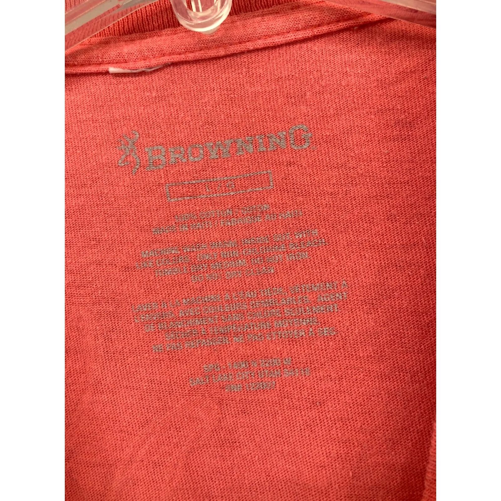 Vintage Browning Womens T-Shirt Large Pink Logo Outdoor Hunting Size L / US 10 / IT 46 - 5 Thumbnail