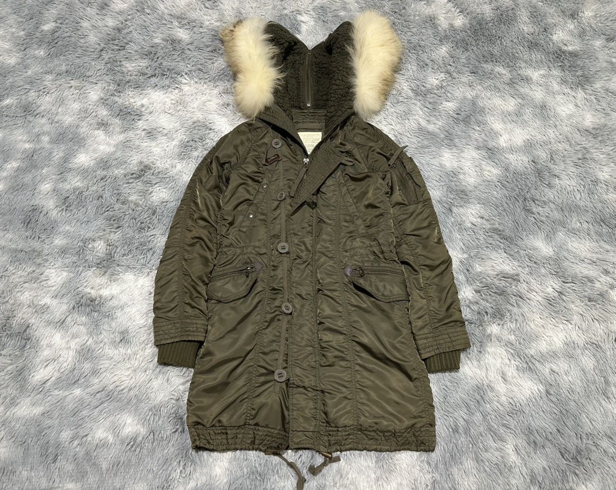 GOA 🔥Y2K Archived Goa Raccoon Fur Parka Jacket Split Hoodie Size US M / EU 48-50 / 2 - 3 Thumbnail