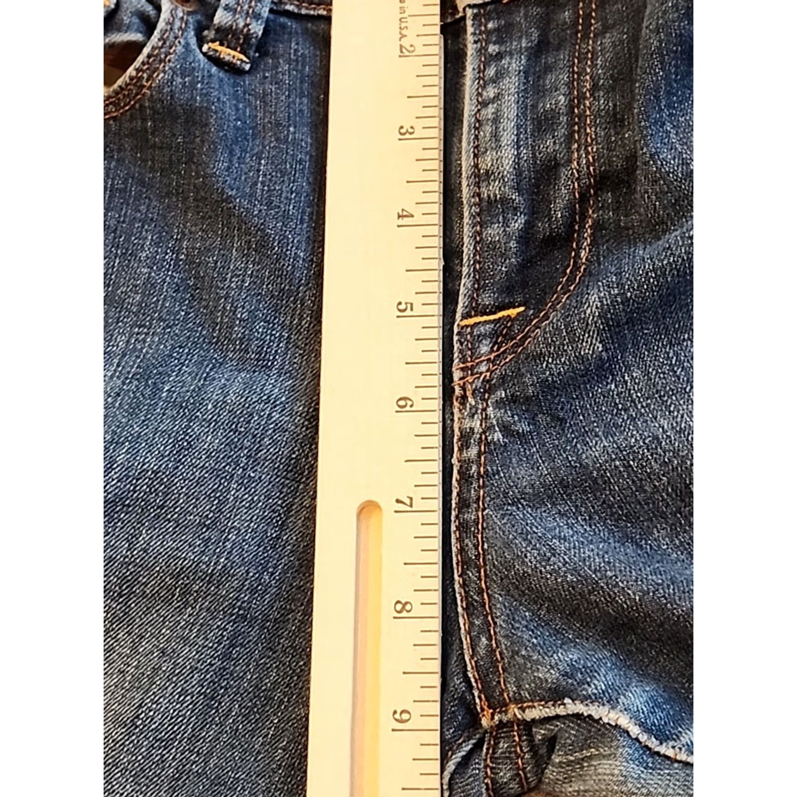 Lucky Brand VINTAGE Lucky Brand Sofia Straight Jeans Womens 8 Dark Blue Denim Straight Leg Stretch Regular Rise Mid 29in Boys/Girls? Size 30" / US 8 / IT 44 - 8 Thumbnail