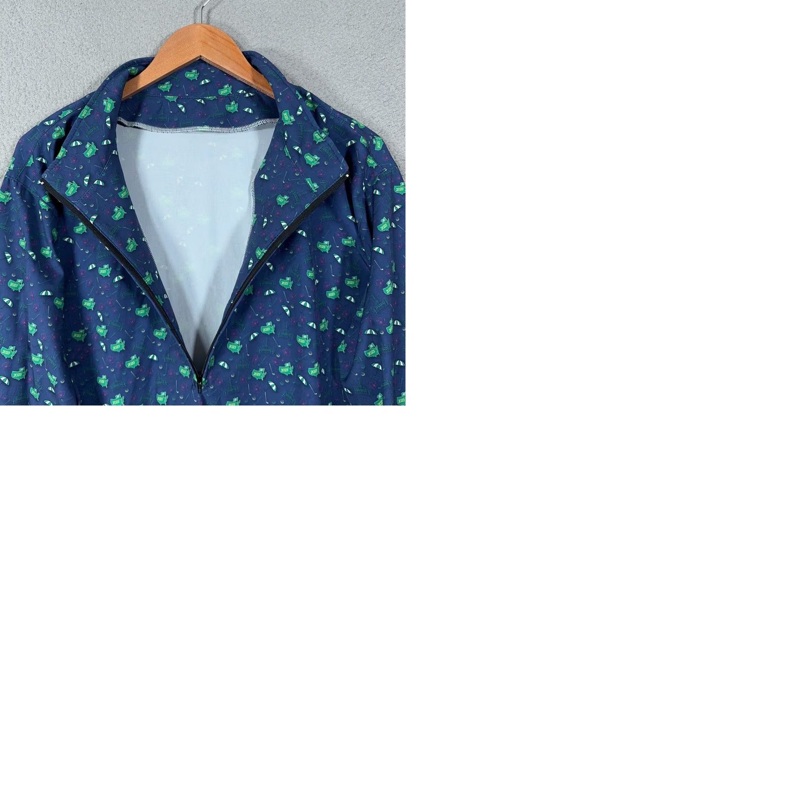 Gloverall Masters Augusta National 2023 Allover Print 1/4 Zip Pullover L Blue Mens Golf Activewear Size US L / EU 52-54 / 3 - 9 Thumbnail