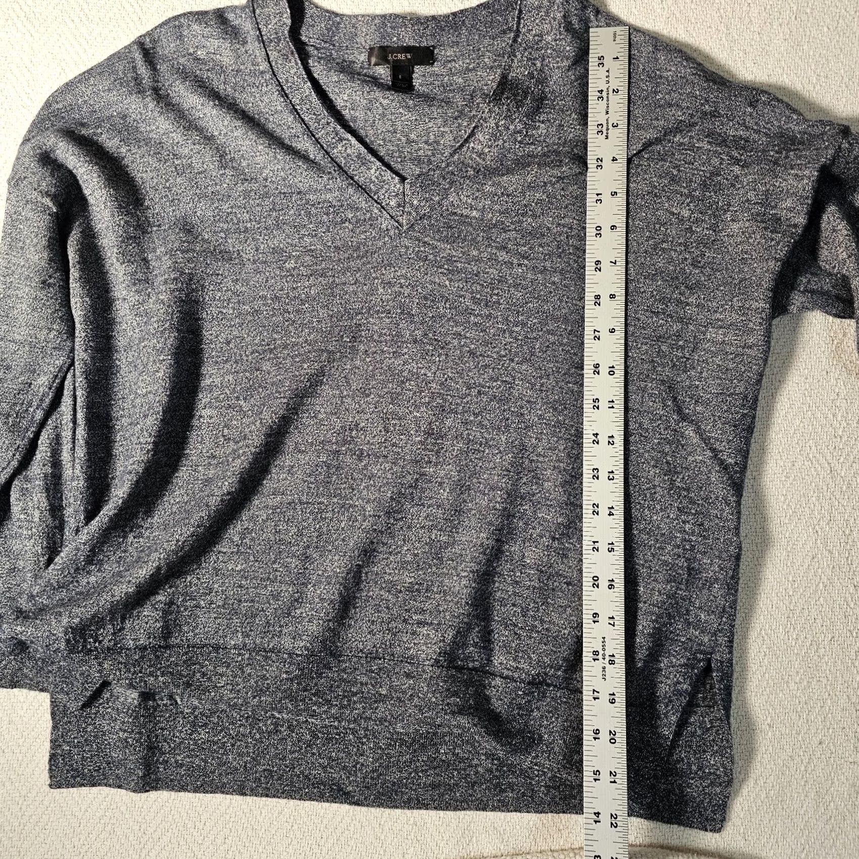 J.Crew VINTAGE J.CREW Sweater Blue V-Neck Wool Linen Blend Pullover S Womens Small Size S / US 4 / IT 40 - 4 Thumbnail