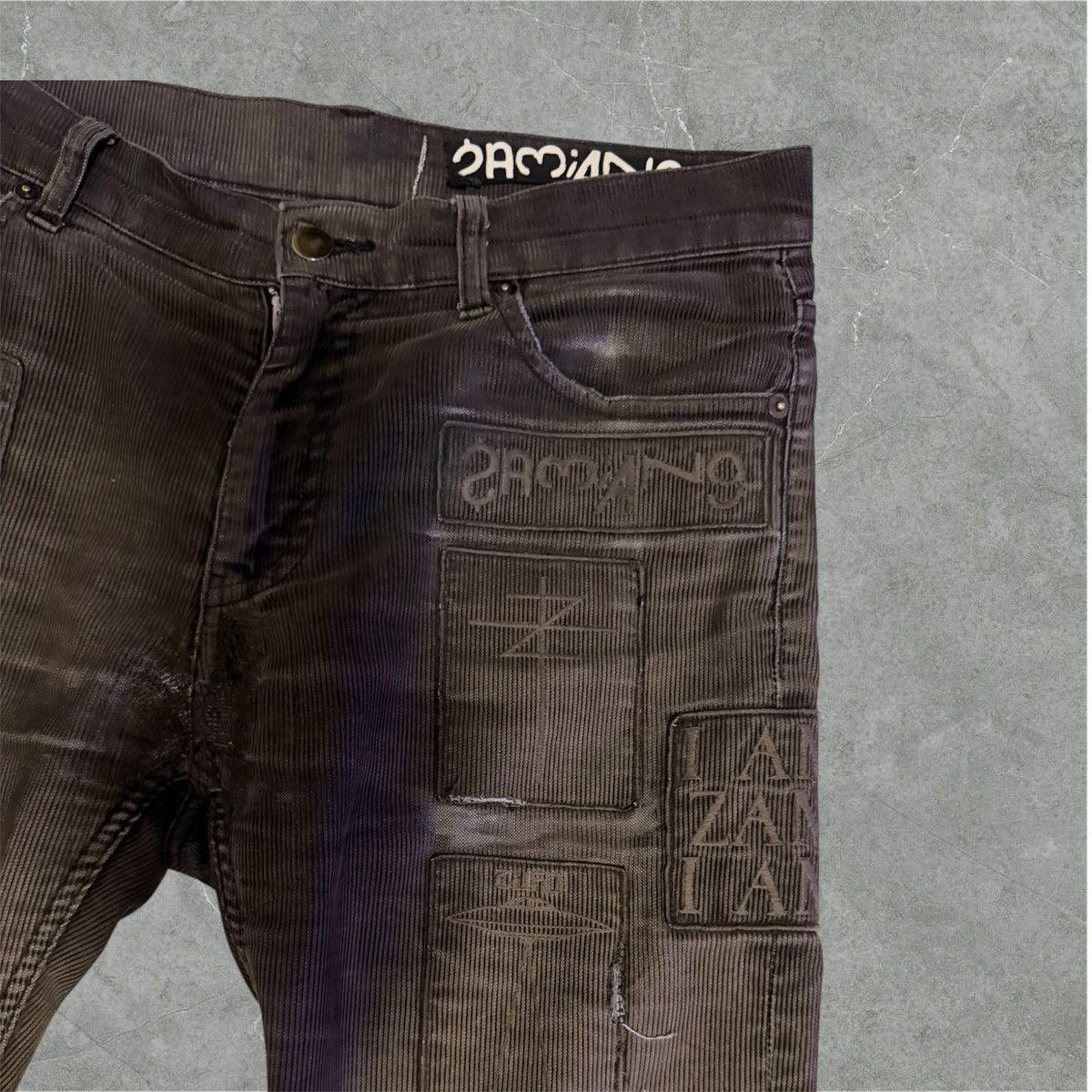 Undercover Undercover SS06 “T” Zamiang Patchwork Corduroy Jun Takahashi Size US 31 - 2 Thumbnail
