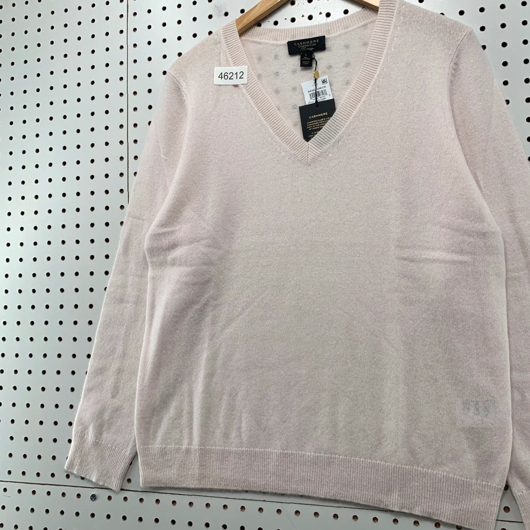 Charter Club Charter Club Sweater Womens Large Pink V Neck 100% Cashmere NEW Luxury NWT Size L / US 10 / IT 46 - 6 Thumbnail