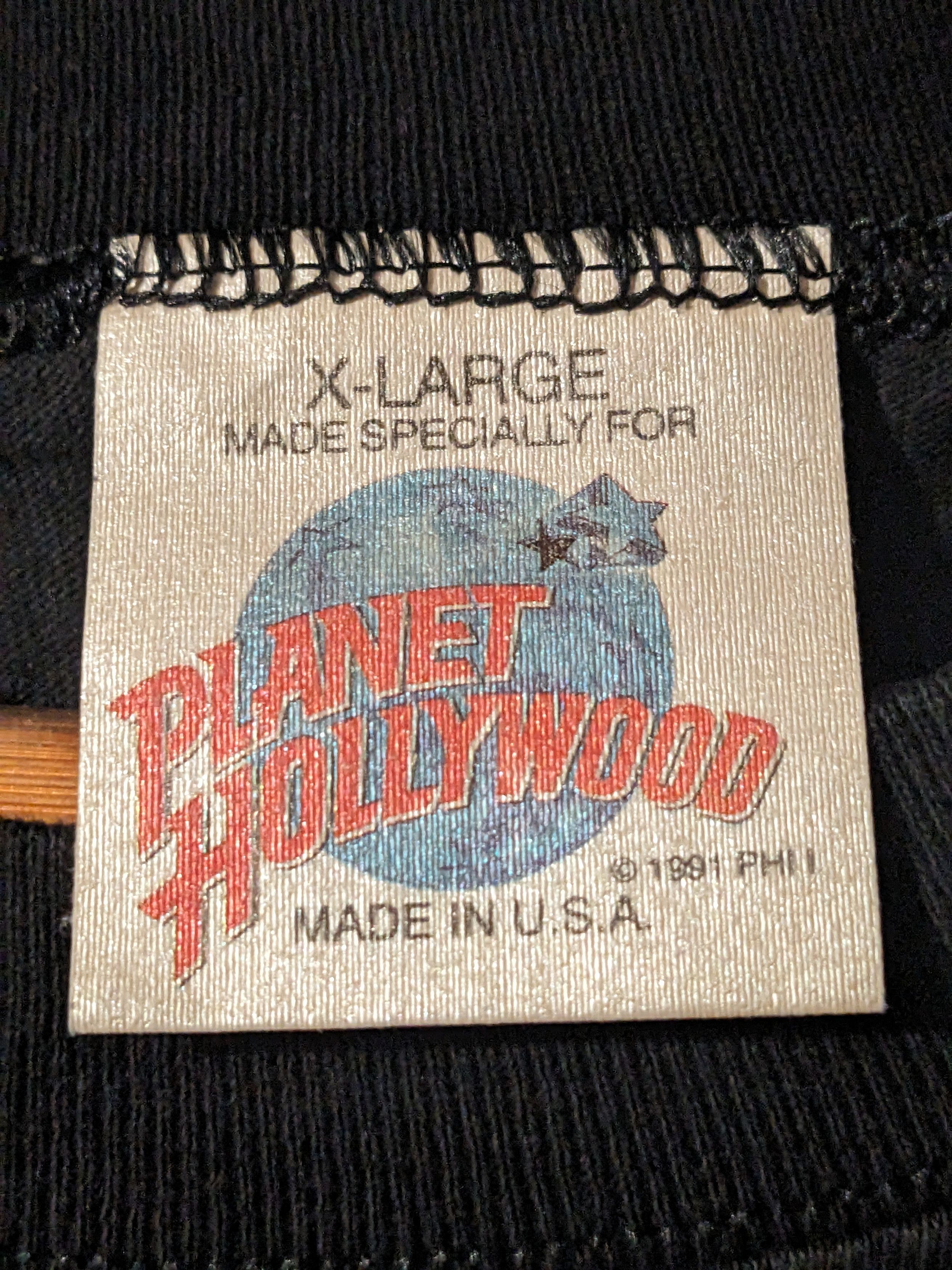Planet Hollywood × Vintage Vintage 90s Planet Hollywood Atlantic City Logo T-Shirt Size US XL / EU 56 / 4 - 3 Thumbnail