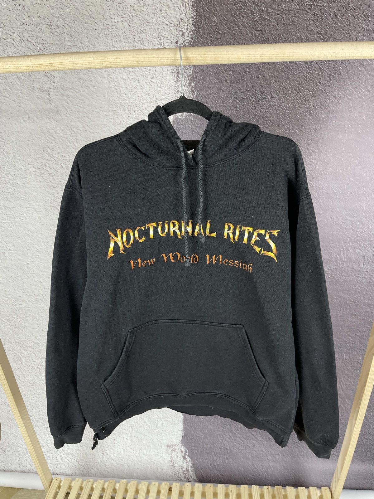 Band Tees × Vintage Nocturnal Rites New World Messiah vintage distressed hoodie Size US L / EU 52-54 / 3 - 2 Thumbnail