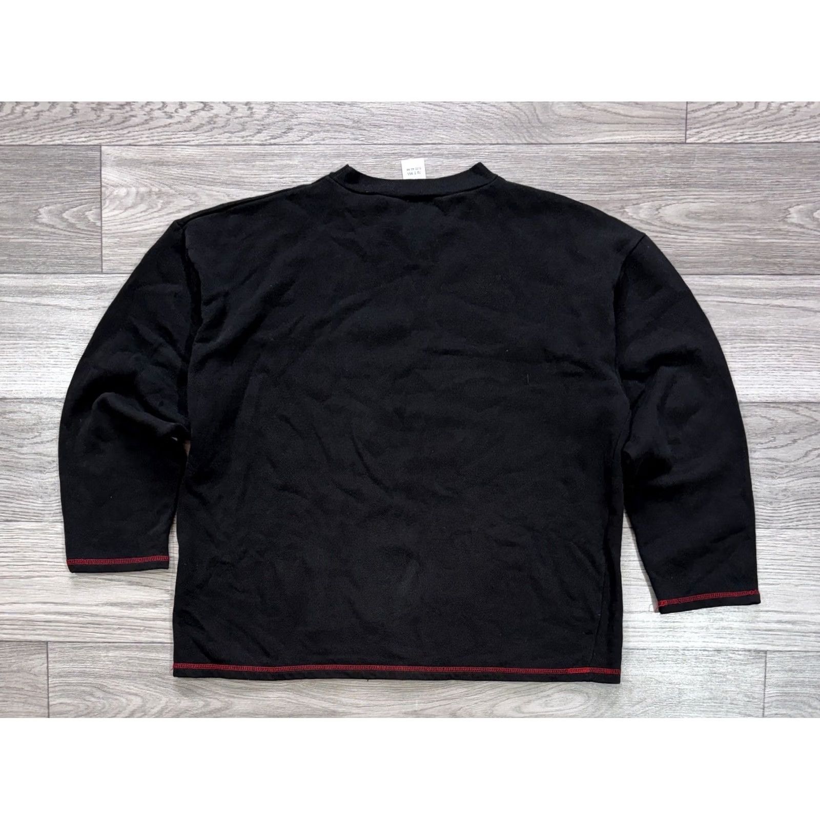 Vintage VINTAGE 1994 Looney Tunes Taz Grease Lightnin’ Rebel Rider Long Sleeve Sweatshirt Mens 42/44 Black Size US XL / EU 56 / 4 - 2 Thumbnail