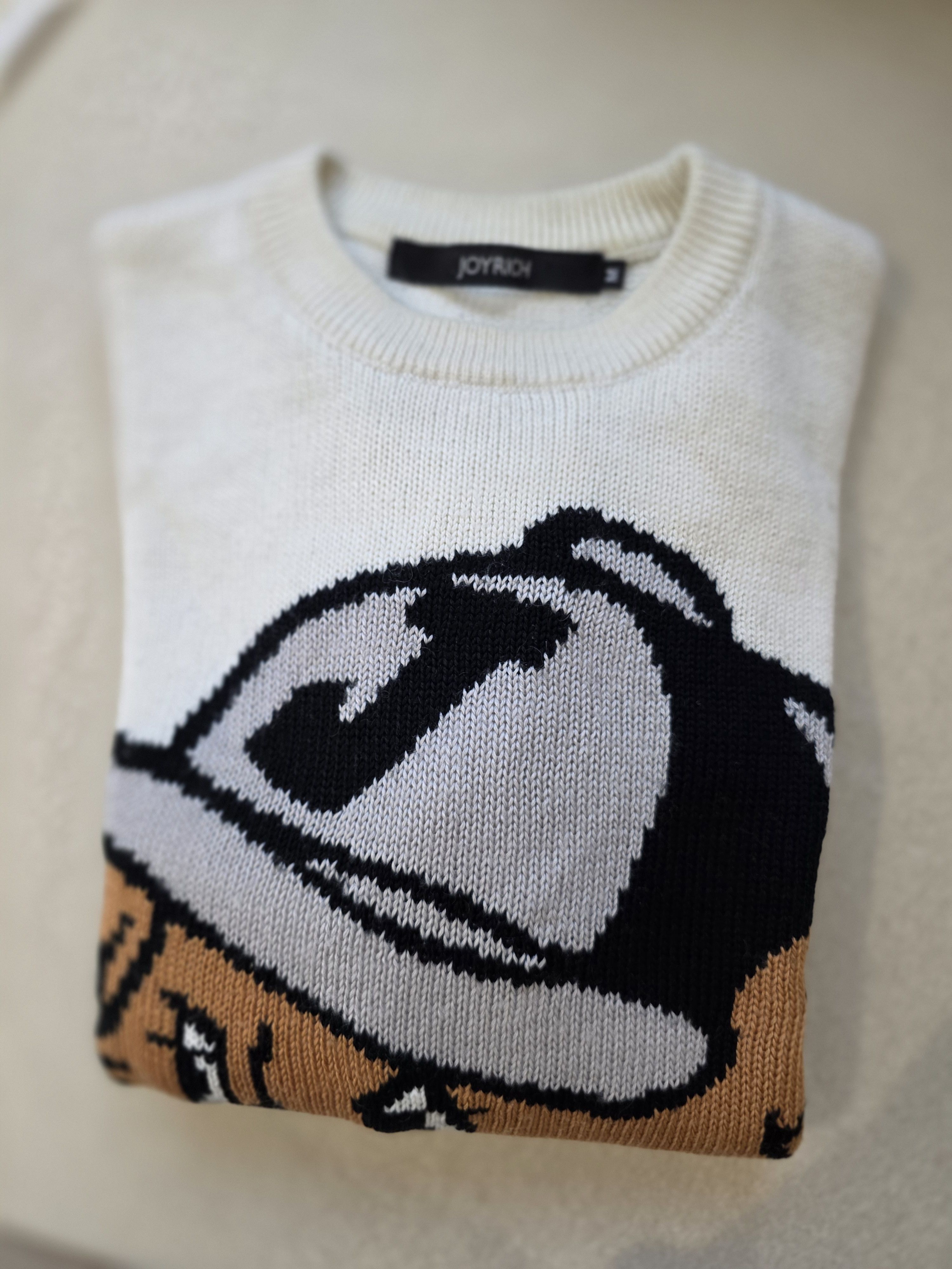 Joyrich Joyrich Los Angeles Rare “J Bear” Knit Sweater Cream Size US M / EU 48-50 / 2 - 5 Thumbnail