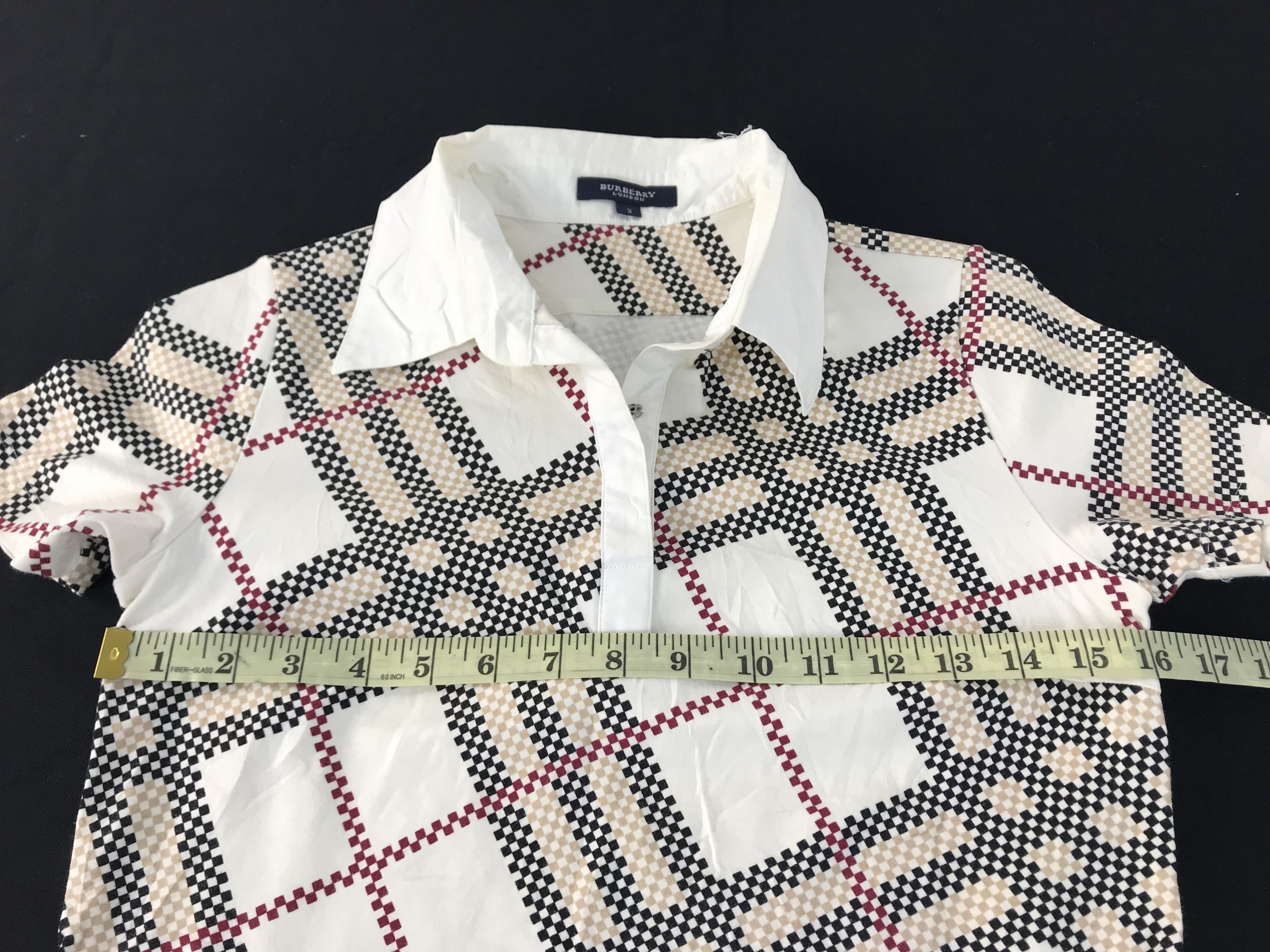 Burberry Burberry London Checked Monogram Polo Tee T-shirt Size S / US 4 / IT 40 - 9 Thumbnail