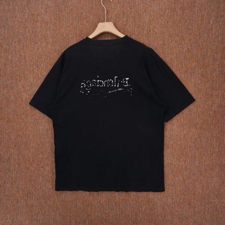 Balenciaga Balenciaga Black Distressed Graffiti Cola Short Sleeve Size US L / EU 52-54 / 3 - 2 Thumbnail