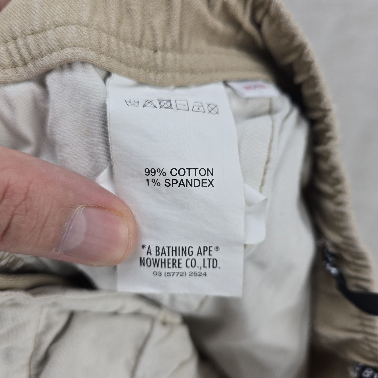 Aape AAPE by Bathing Ape Bape Jogger Cargo Pants Mens Large Beige Size US 34 / EU 50 - 6 Thumbnail