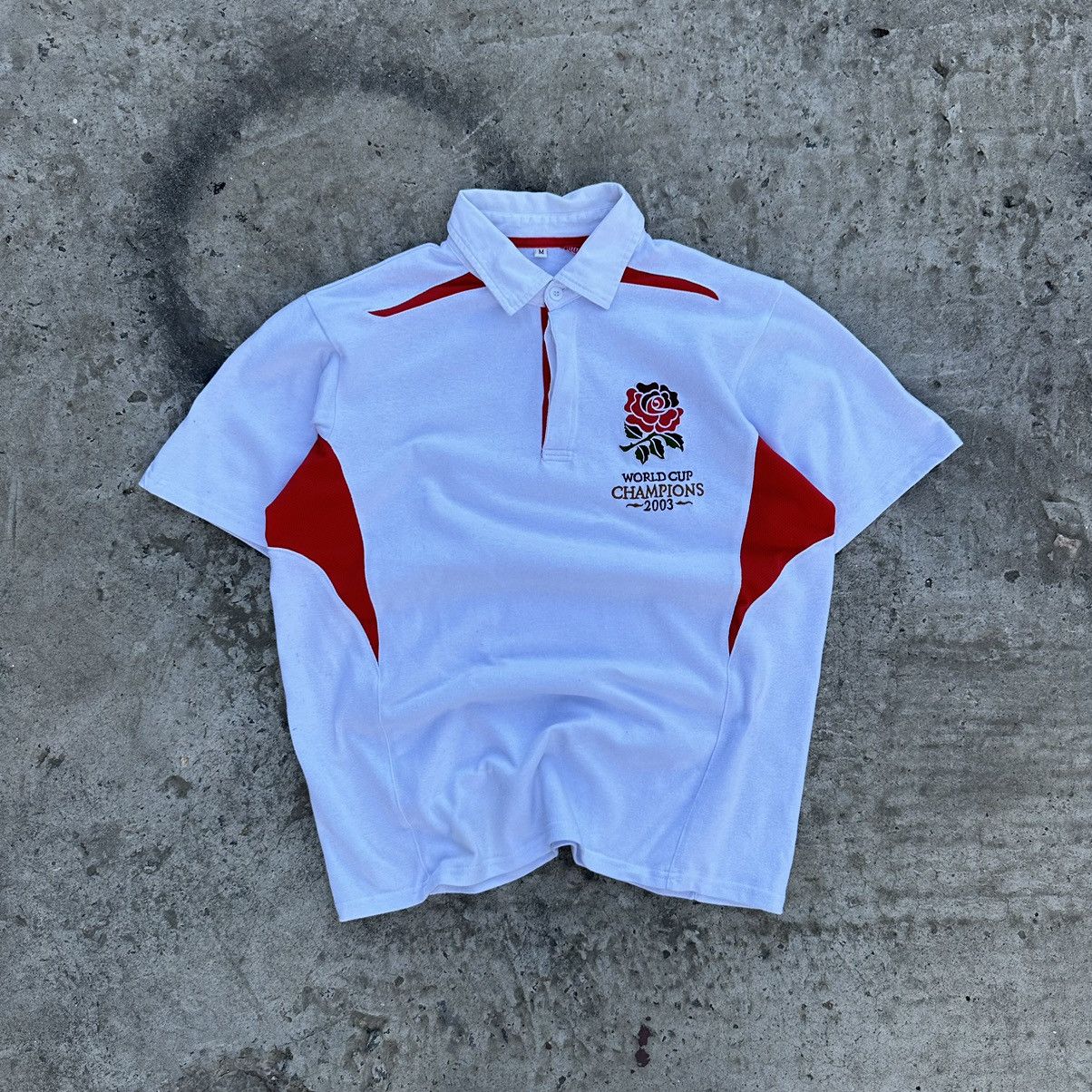 Vintage Vintage England Rugby League Polo World Cup 00s Y2K Size US M / EU 48-50 / 2 - 1 Thumbnail