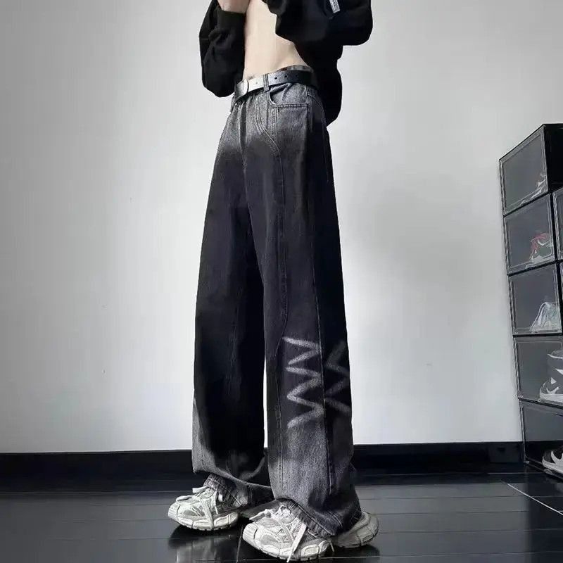 Japanese Brand Hip hop vibe distressed gradient straight leg jeans Size US 32 / EU 48 - 2 Thumbnail