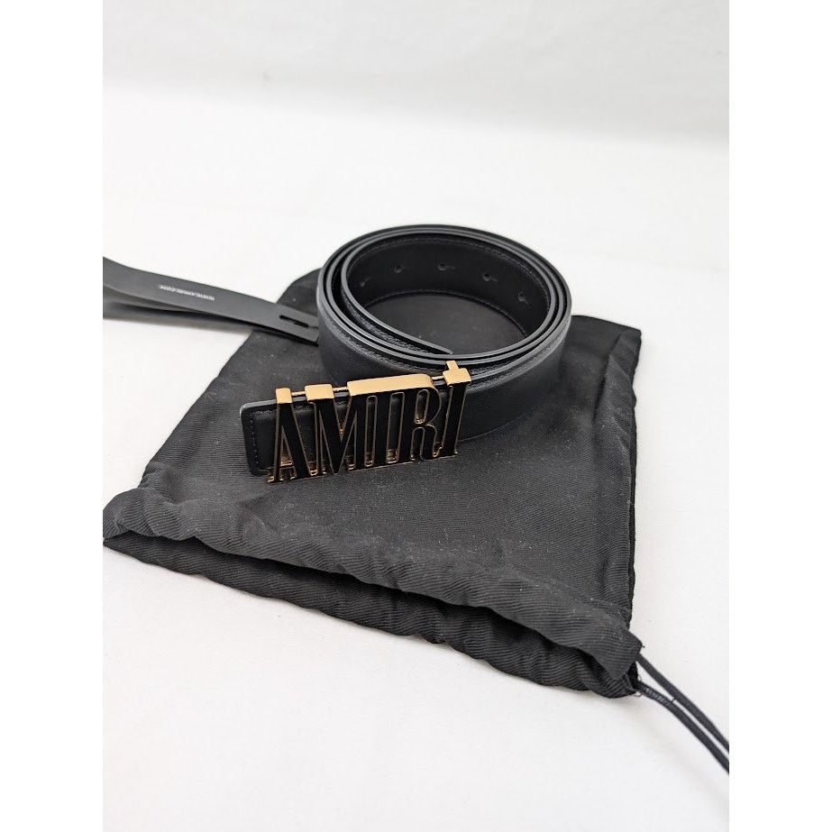 Amiri o1rshd1 Size: 85 CM / Nappa Amiri 4cm Belt in Black Size 34 - 14 Thumbnail