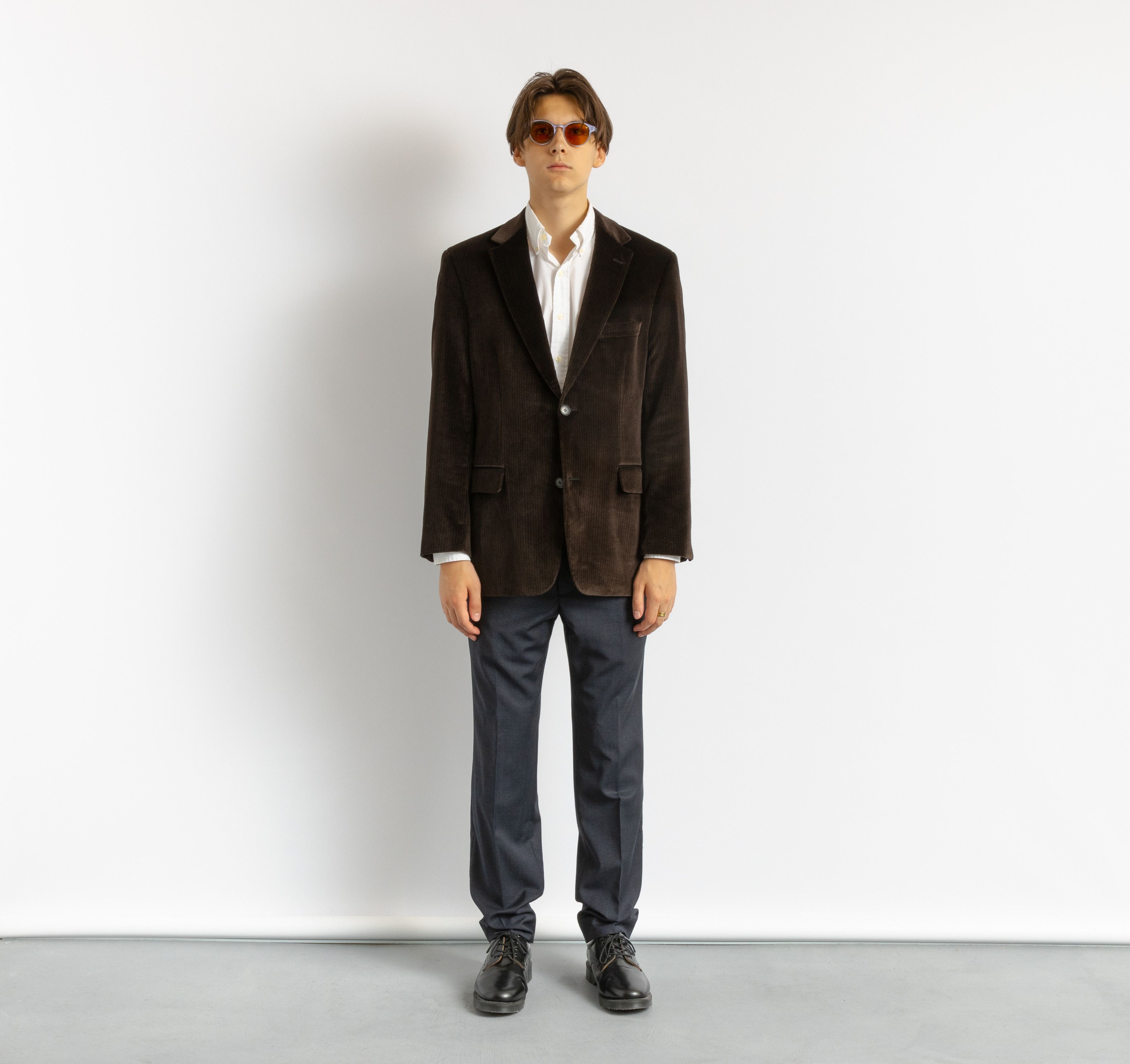 Hugo Boss BOSS Man Preowned Velour Brown One Breasted Blazer 8718 Size US M / EU 48-50 / 2 - 1 Thumbnail