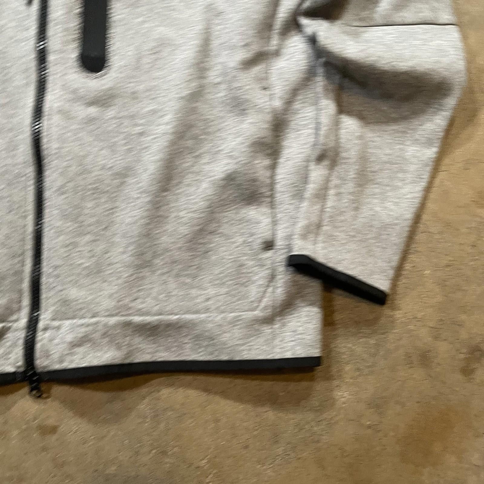 Nike Nike Tech Hoodie Full Zip Sweatshirt Gray Black Men's Size L Size US L / EU 52-54 / 3 - 2 Thumbnail