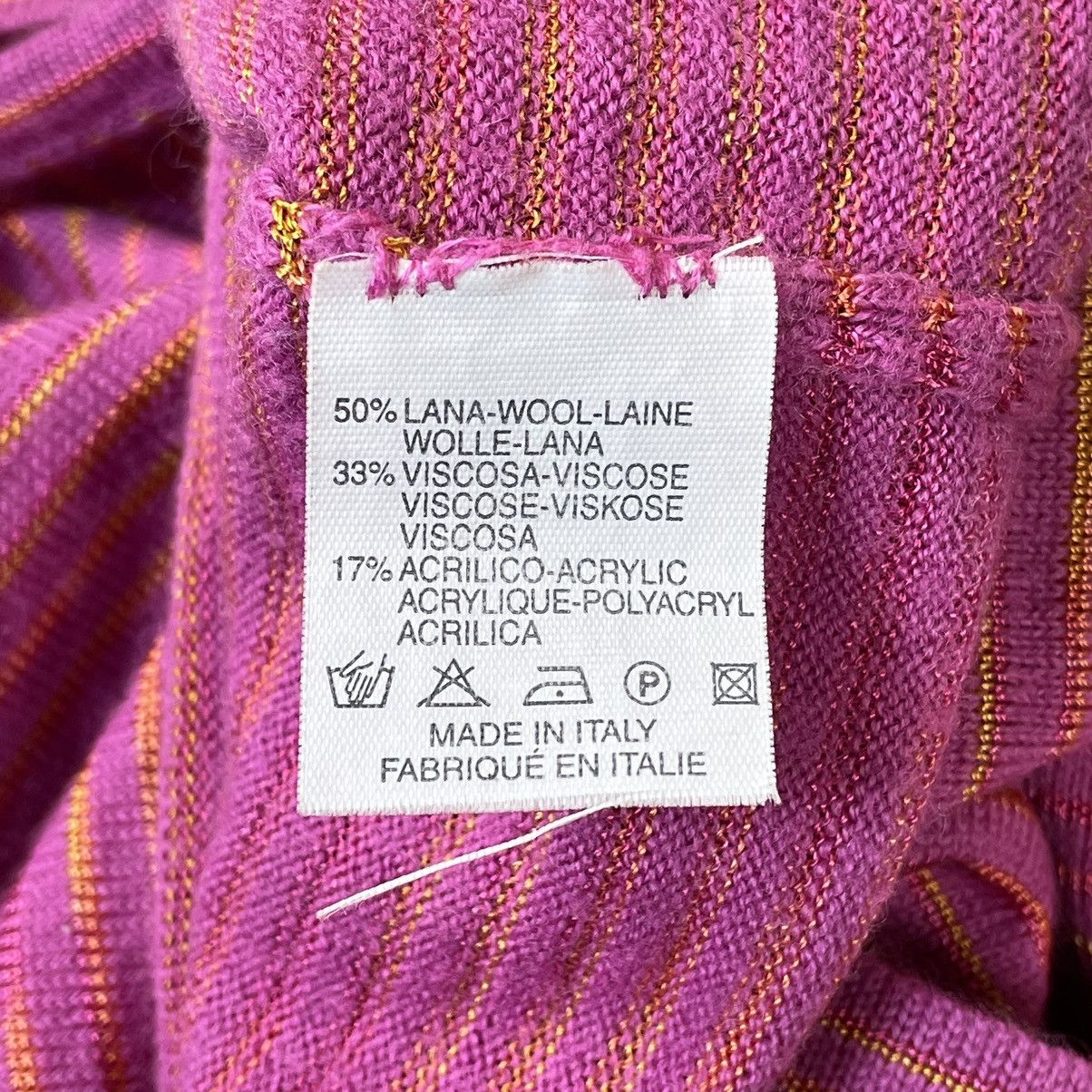 Missoni Missoni Wool&Viscose Zigzag High Neck Y2K Pink Tank Top Size M / US 6-8 / IT 42-44 - 9 Thumbnail