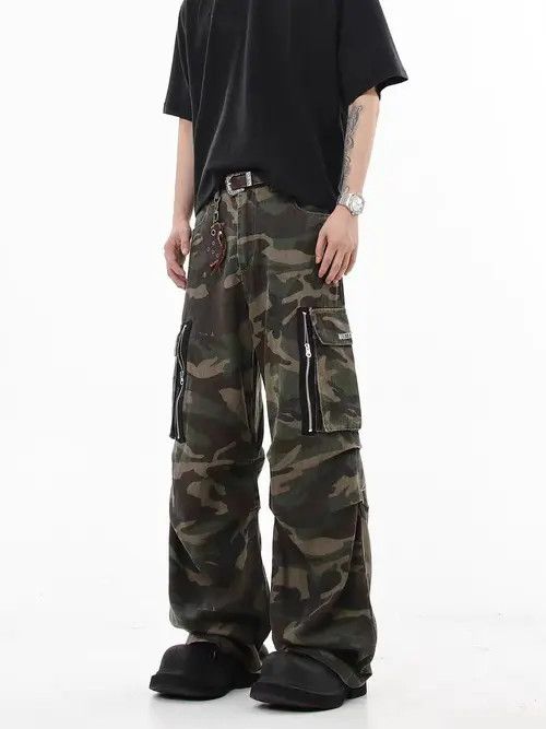 Japanese Brand Miho Camouflage High Street Vintage Loose Casual Pants Size US 30 / EU 46 - 2 Thumbnail