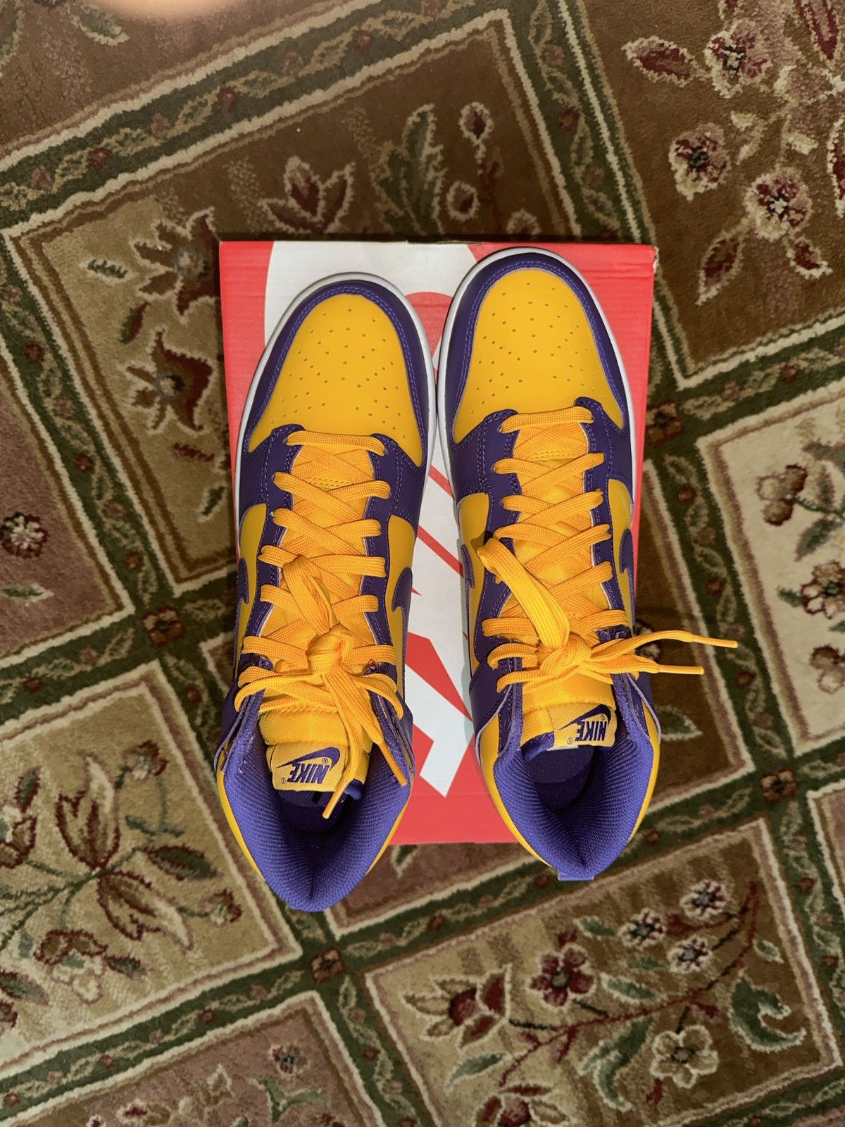 Nike Nike Dunk High “Lakers” Size US 11 / EU 44 - 7 Thumbnail