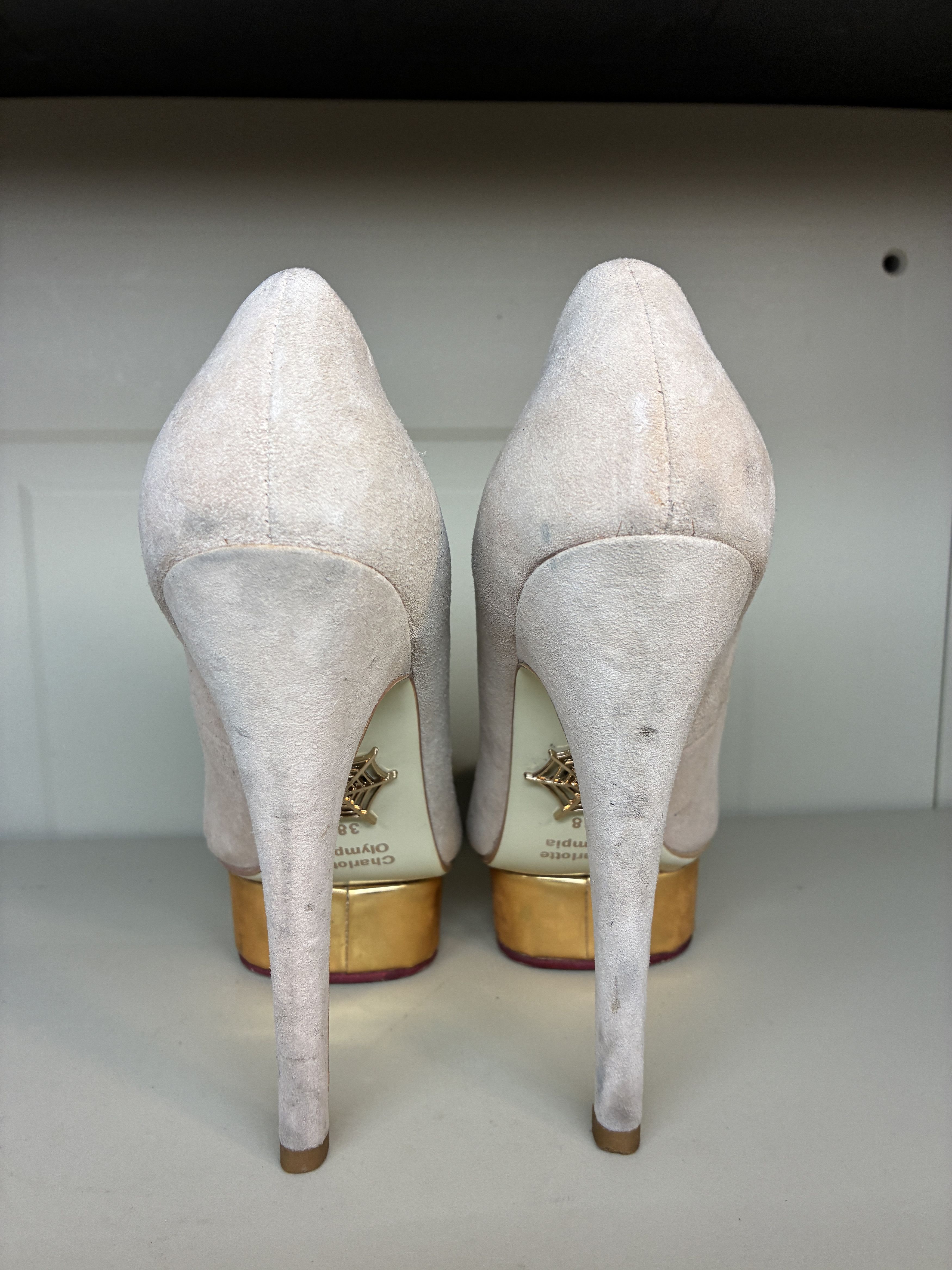 Charlotte Olympia Charlotte Olympia DOLLY Platform Pumps Heels Suede Shoes 38 Size US 7.5 / IT 37.5 - 4 Thumbnail