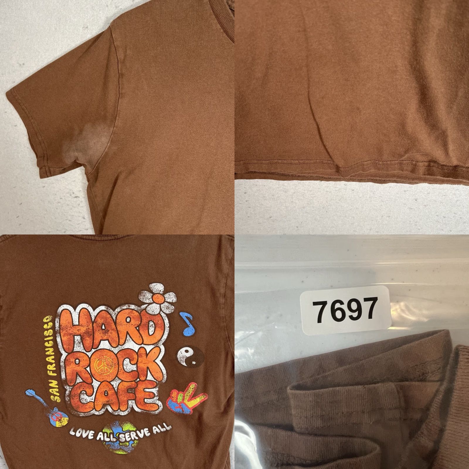 Hard Rock Cafe VINTAGE Hard Rock Café x PacSun T Shirt Adult Medium Brown Mens Shirt Crew Neck Short Sleeve 90s Concert Merch Size US M / EU 48-50 / 2 - 8 Thumbnail