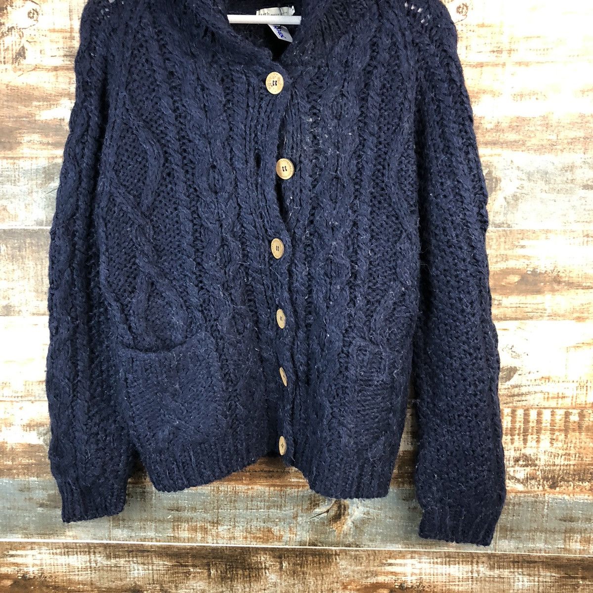 Homespun Knitwear Earth Music & Econolgy mohair Dark Blue Knitwear #A2406 Size M / US 6-8 / IT 42-44 - 3 Thumbnail