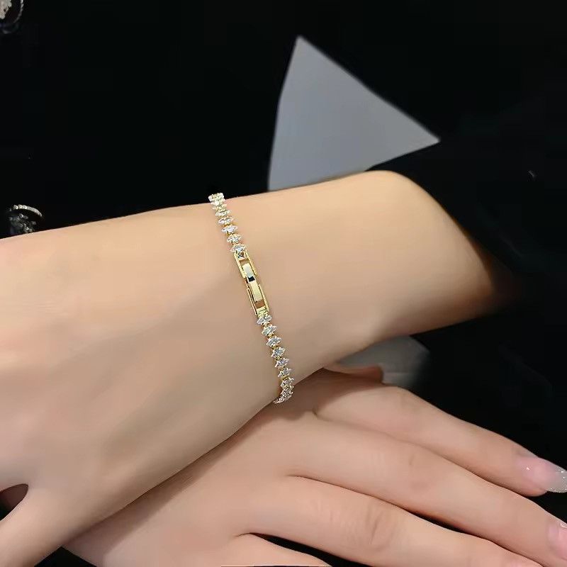 Other Rhinestone Marquise Charm Tennis Bracelet Size ONE SIZE - 3 Thumbnail