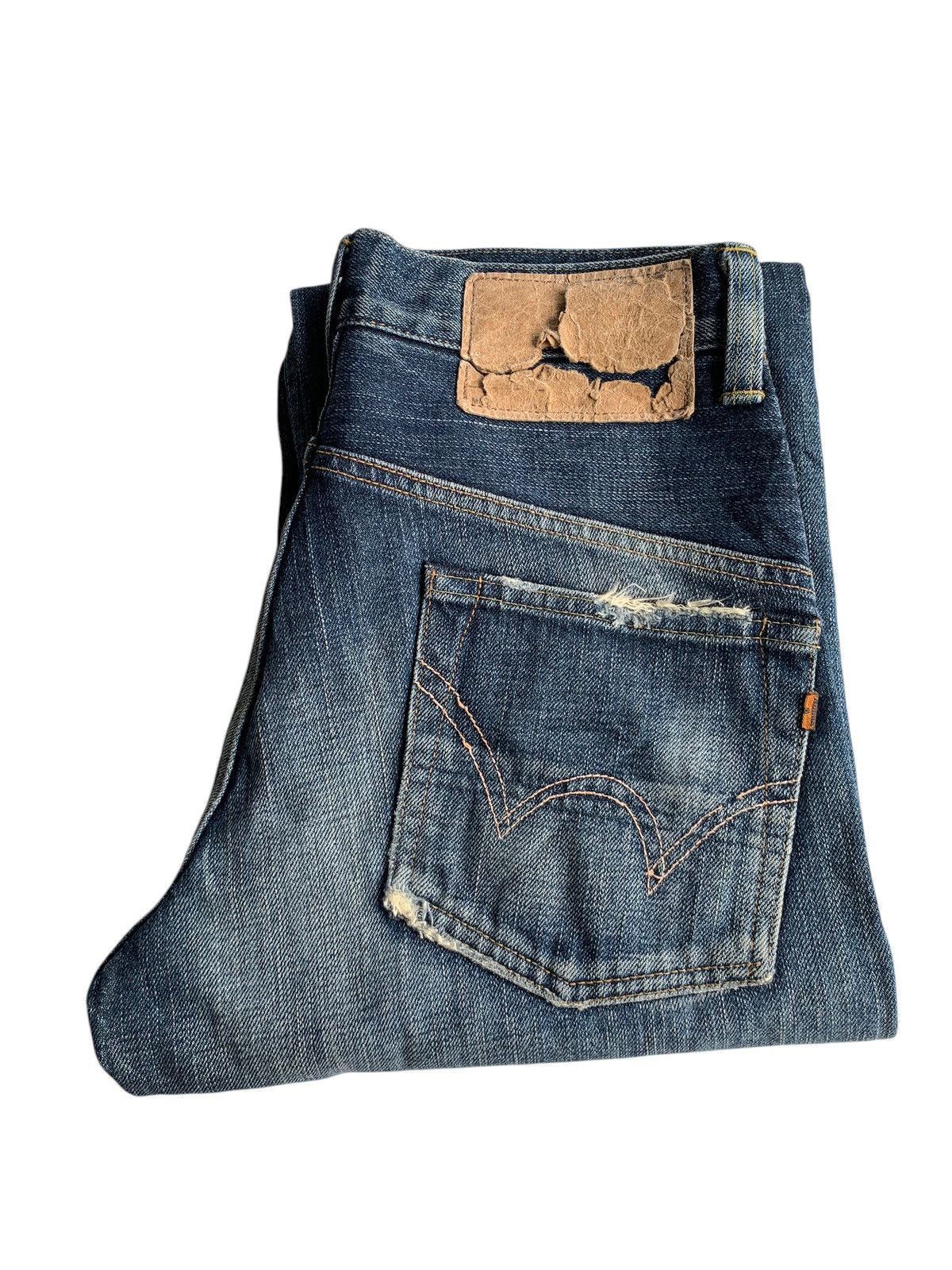 Edwin × Kapital × Vintage EDWIN SELVEDGE REDLINE JAPANESE DISTRESSED DENIM Size US 29 - 7 Thumbnail