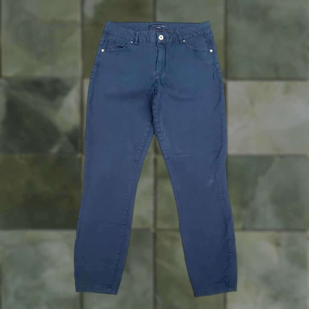 Tommy Hilfiger Tommy Hilfiger Skinny Pants Women's Blue Stretch Mid Rise Size 10 Size 32" / US 10 / IT 46 - 1 Thumbnail
