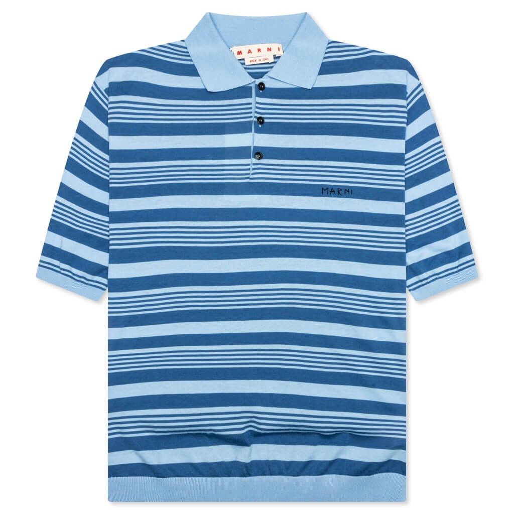 Marni o1w1db10625 Mixed Striped Polo Shirtin Blue Size US XXL / EU 58 / 5 - 1 Thumbnail