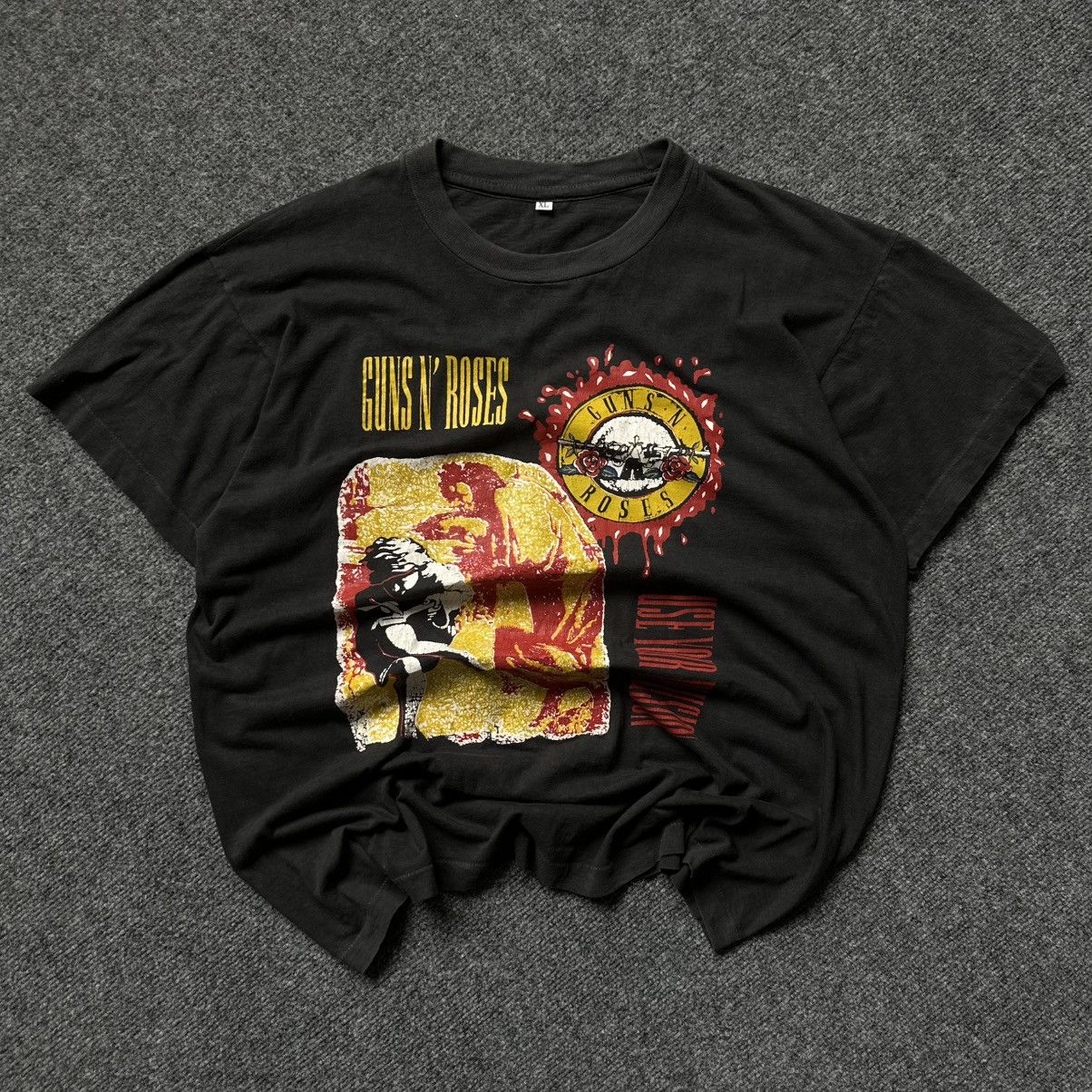 Guns N' Roses VTG Adult Guns N Roses T-shirts Big Logo Single Stitch Y2K Size US XL / EU 56 / 4 - 4 Thumbnail