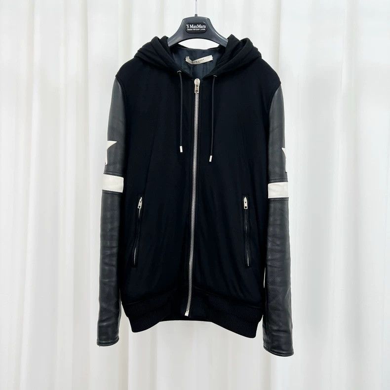 Givenchy Givenchy Patchwork Five-Star Leather Sleeve Zipper Jacket 2 Size US S / EU 44-46 / 1 - 1 Thumbnail