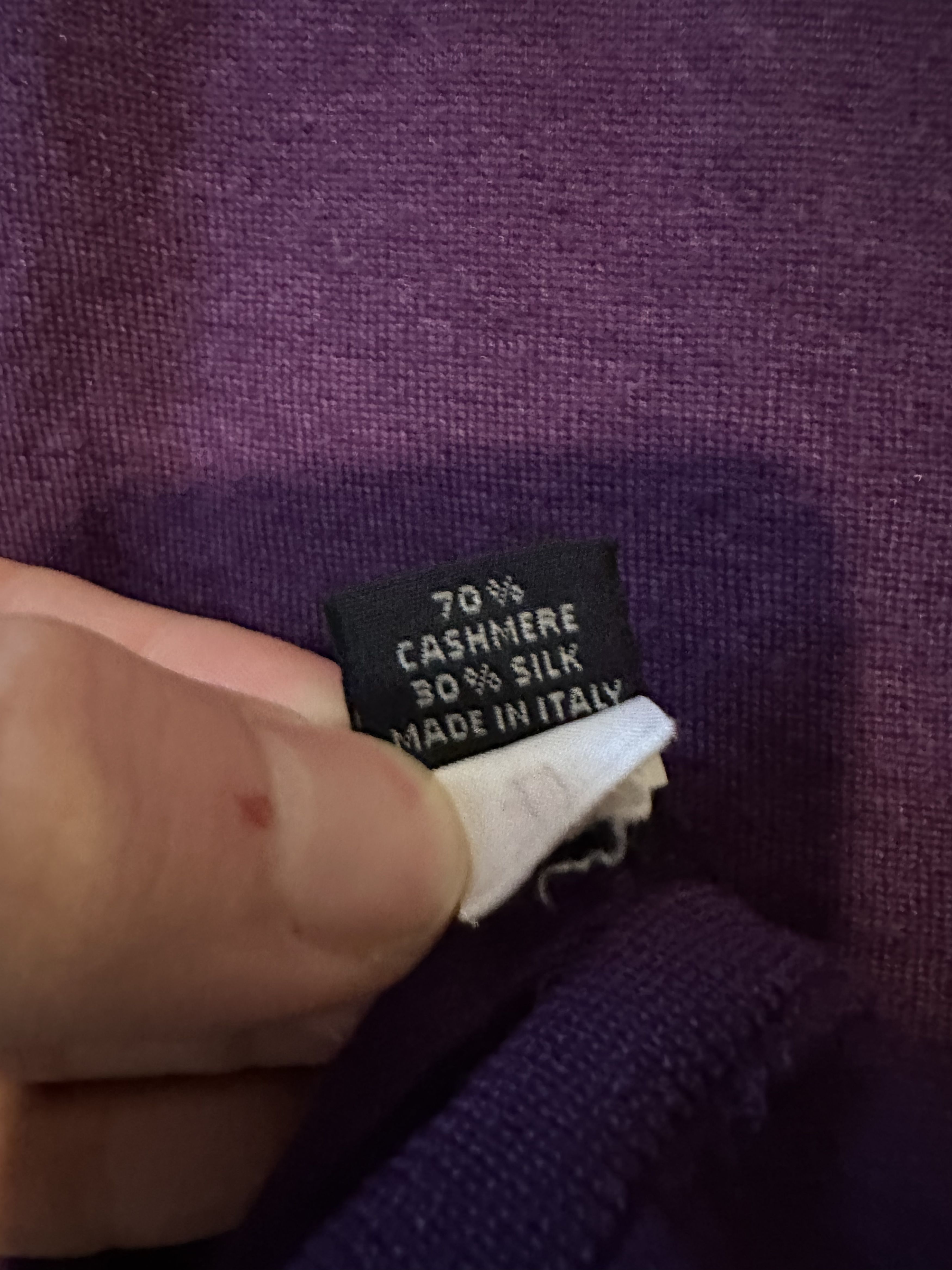 Helmut Lang Helmut Lang Vintage Purple Cashmere Sweater Size US XS / EU 42 / 0 - 3 Thumbnail