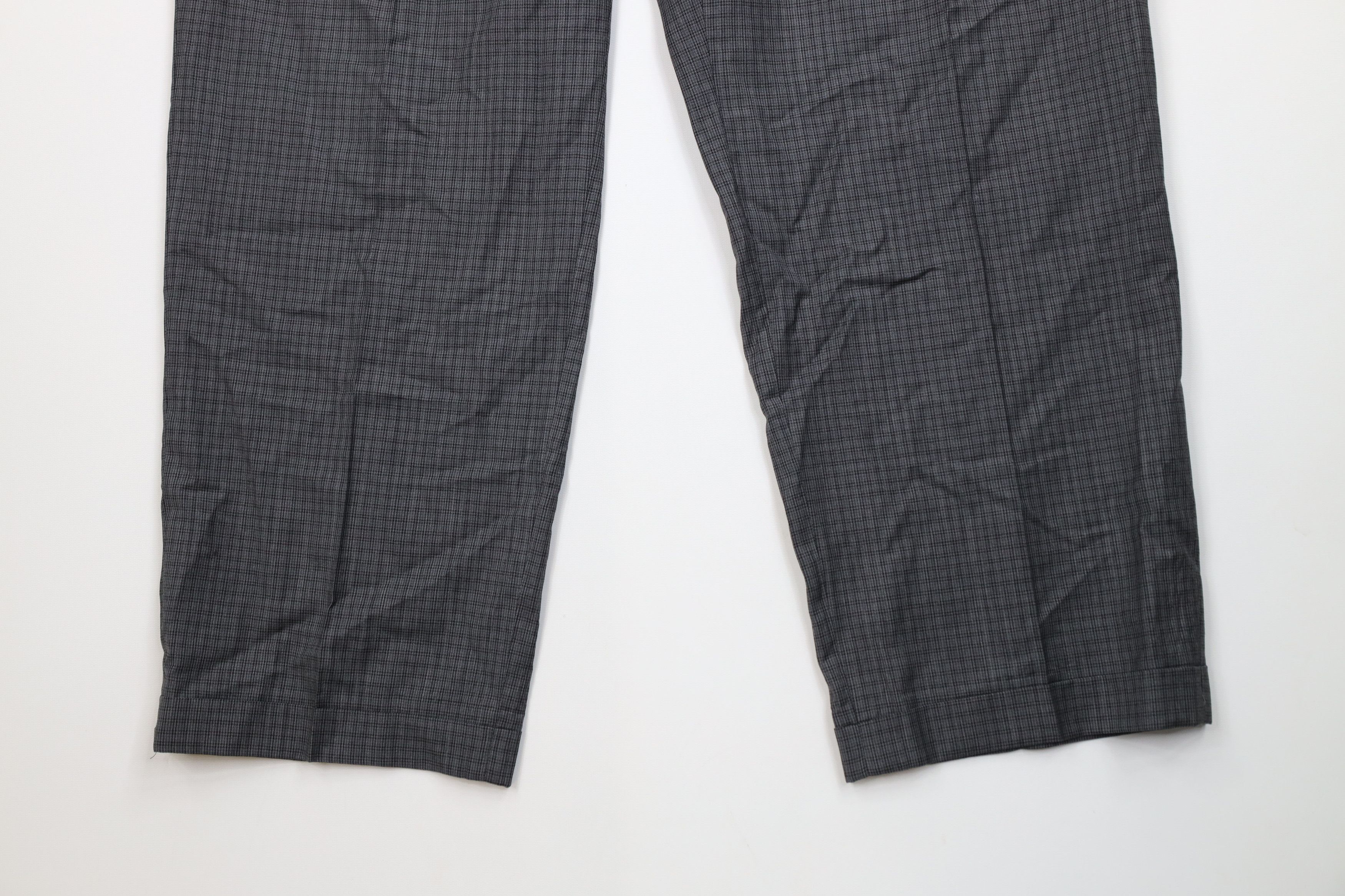 Vintage Vintage 90s Y2K Streetwear Wide Leg Chino Pans Gray Plaid Size US 36 / EU 52 - 4 Thumbnail
