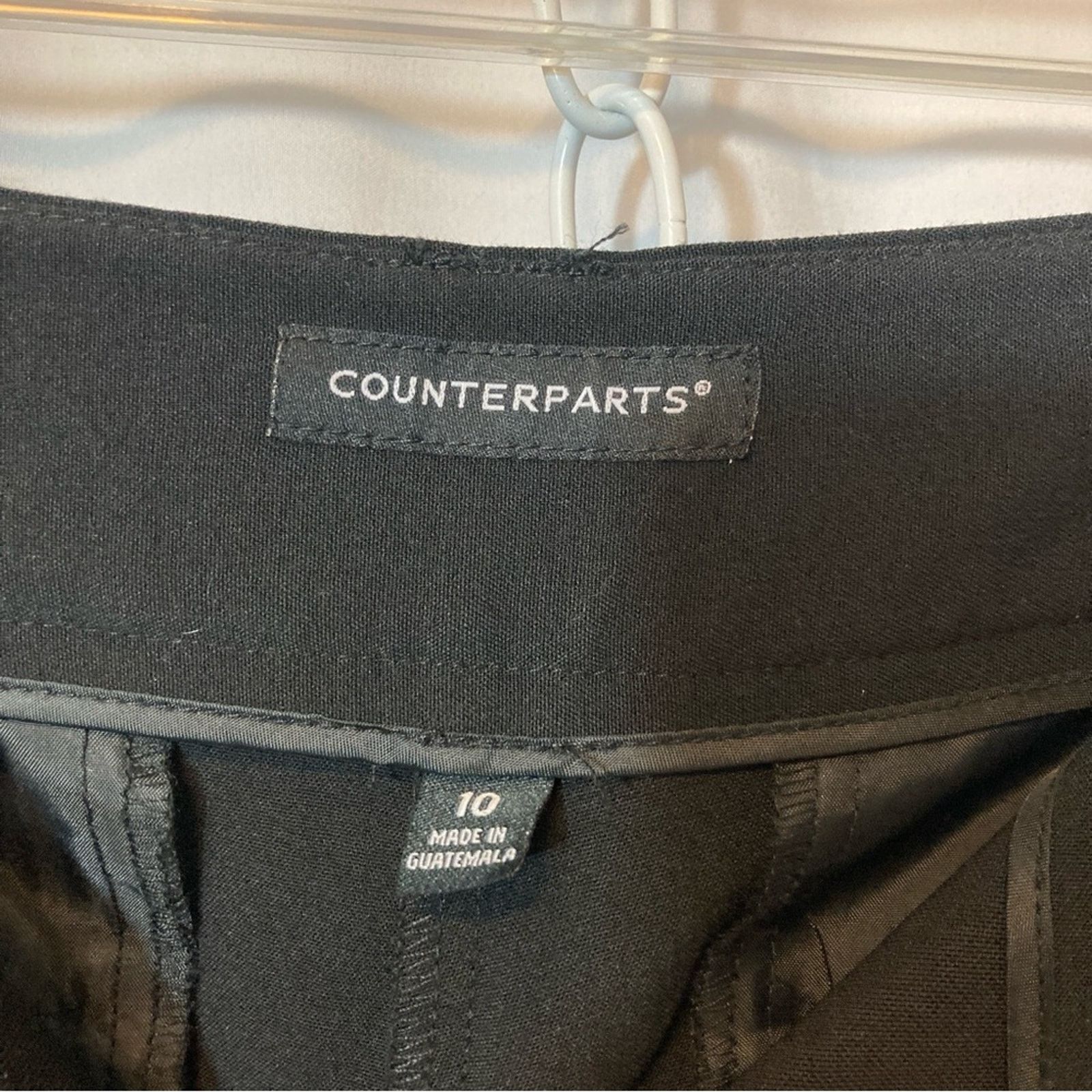 Other Counterparts Black Wide Leg Cropped Capri Dress Slacks Pants Size 32" / US 10 / IT 46 - 5 Thumbnail