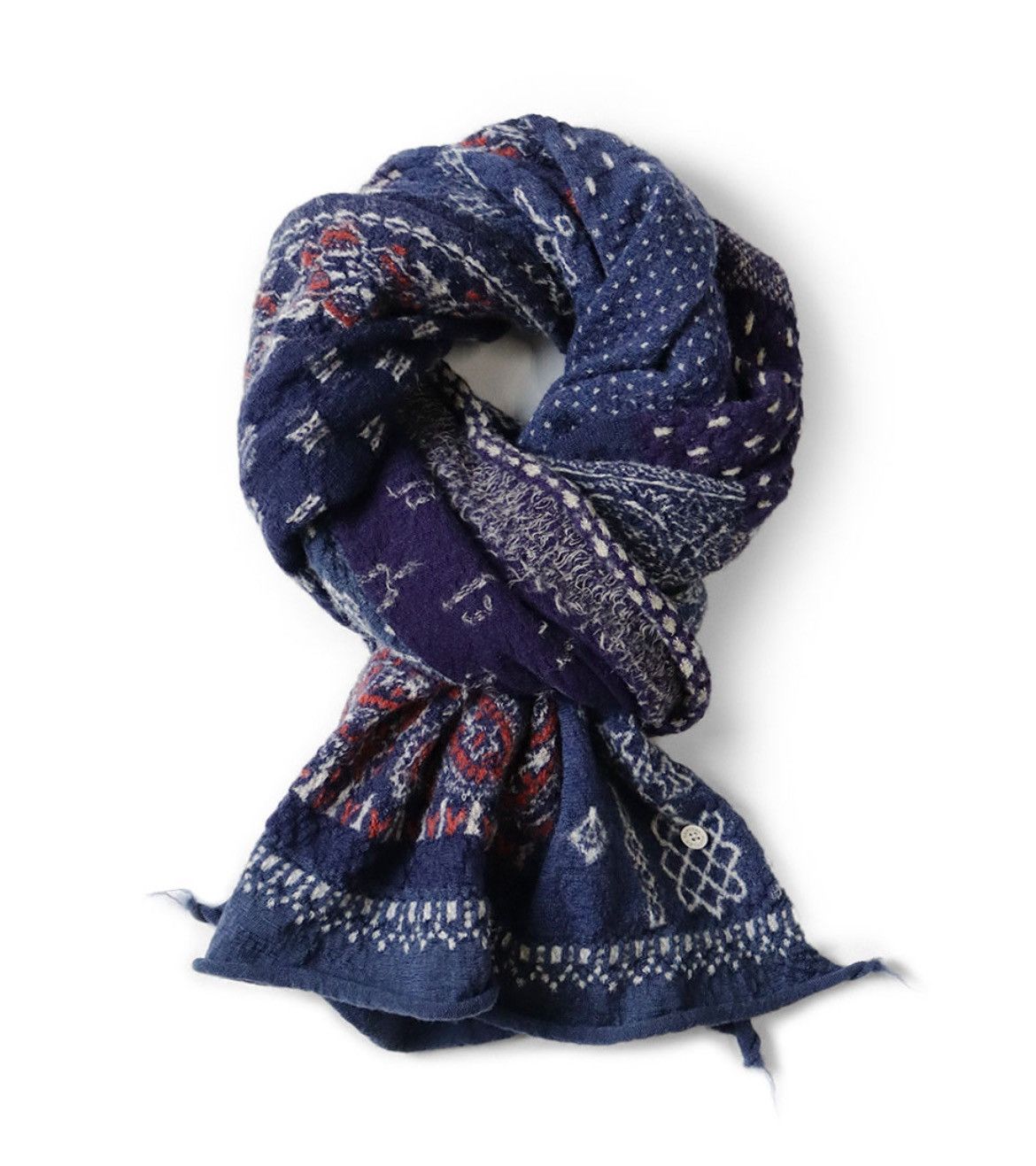 Kapital wool bandana patchwork HAPPY Muffler Scarf